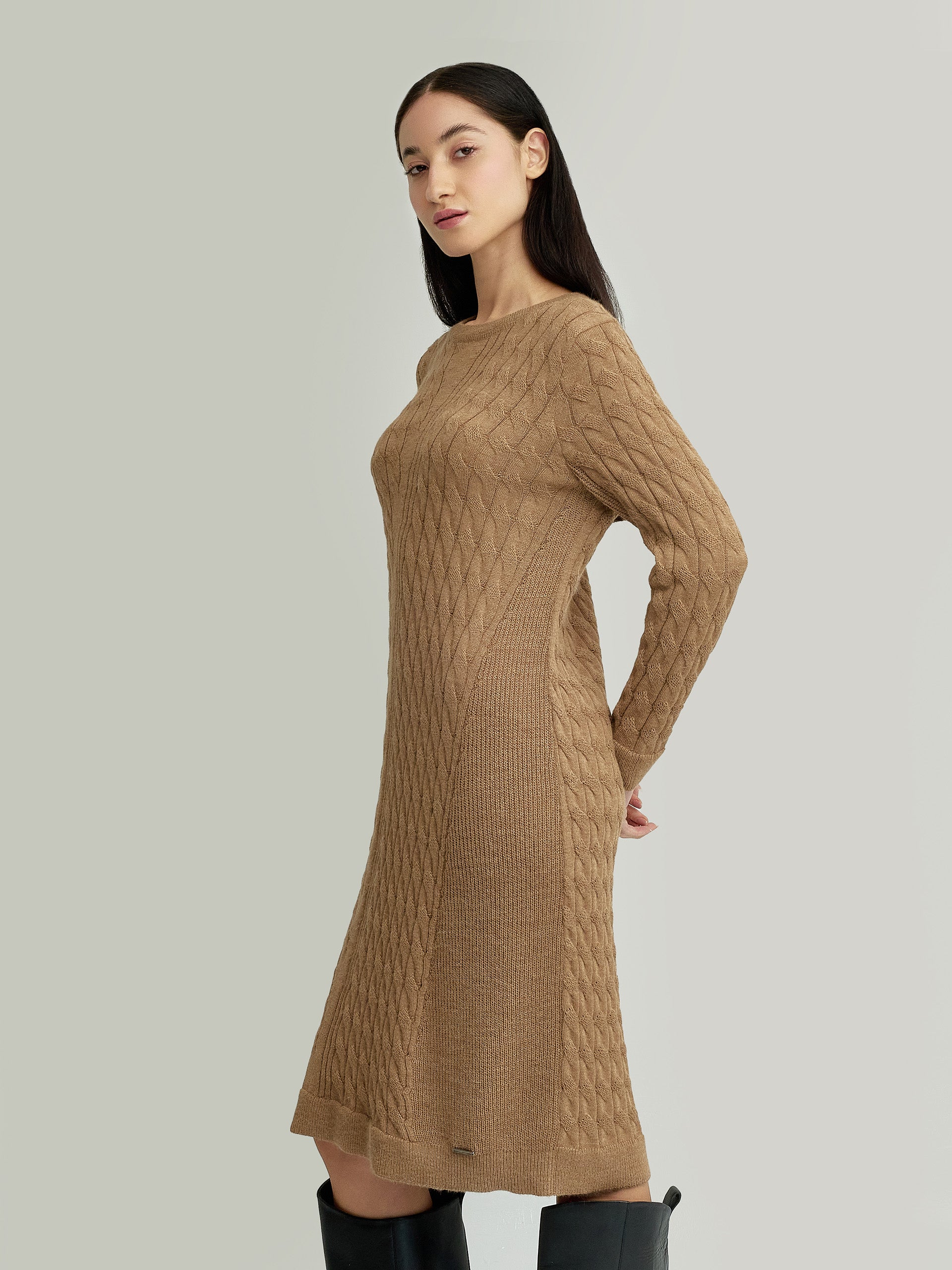Yggy Dress Baby Alpaca Color Camel - Image 2