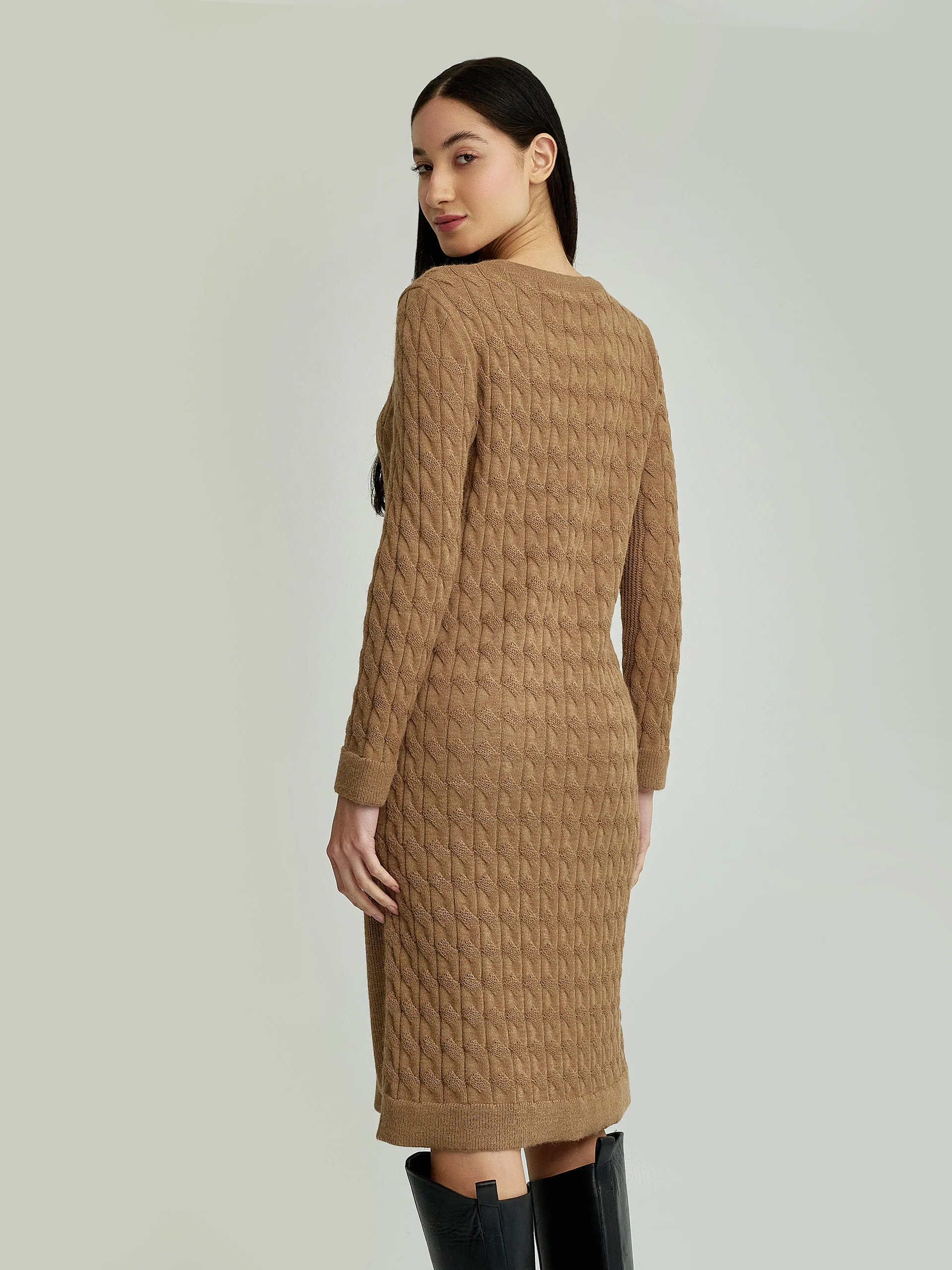 Yggy Dress Baby Alpaca Color Camel - Image 3
