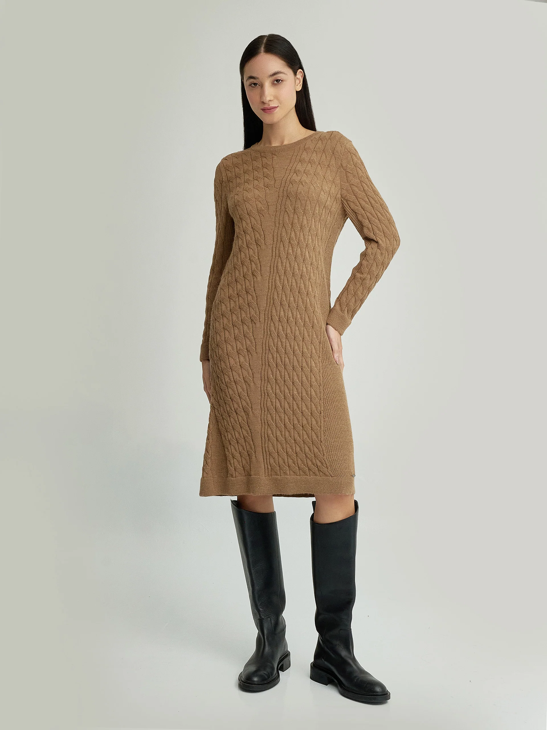 Yggy Dress Baby Alpaca Color Camel - Image 4