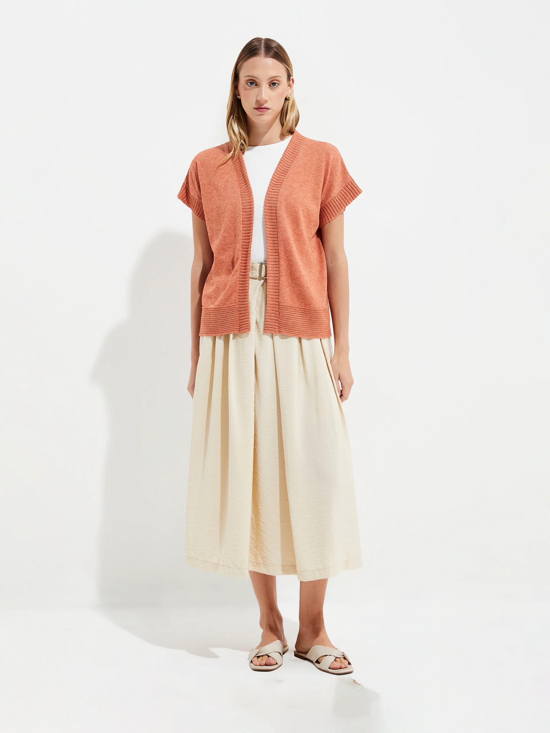 Ymelde Vest Cotton Color Orange - Image 4