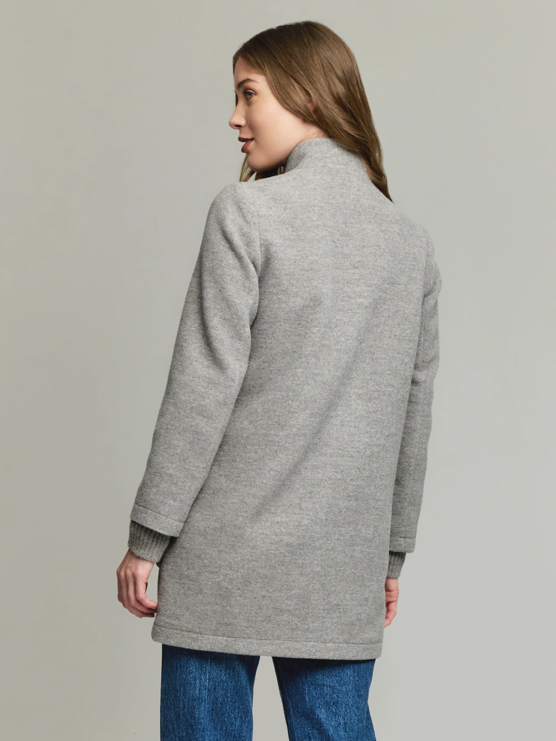 Ynes Coat Baby Alpaca & Wool Color Grey - Image 3