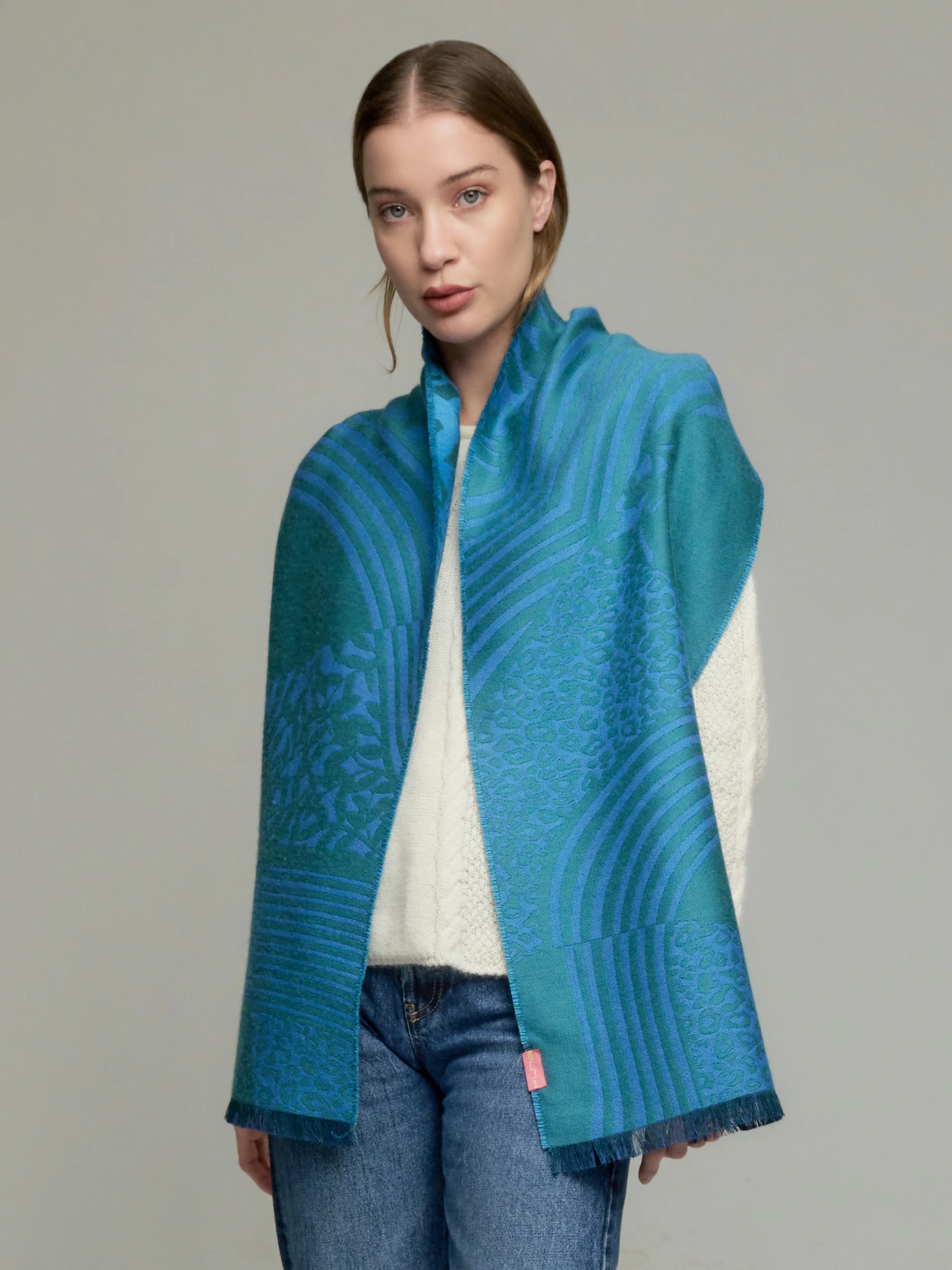 Yogi Scarf Baby Alpaca Color Blue