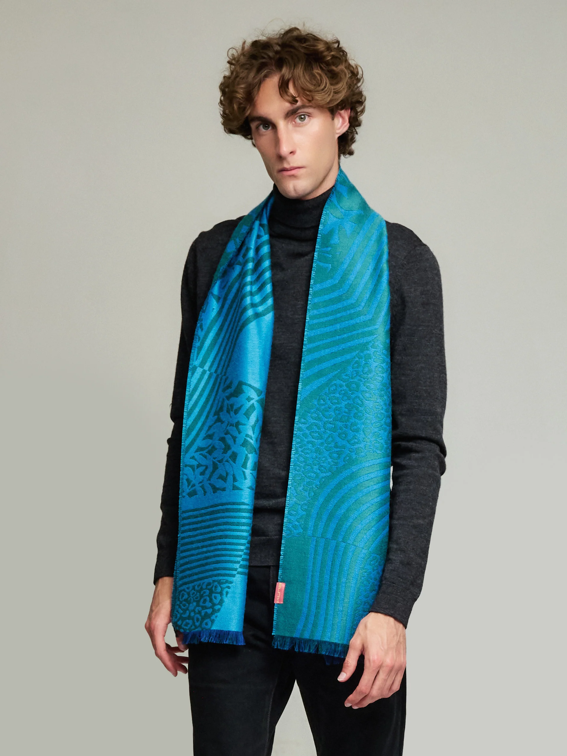 Yogi Scarf Baby Alpaca Color Blue - Image 4