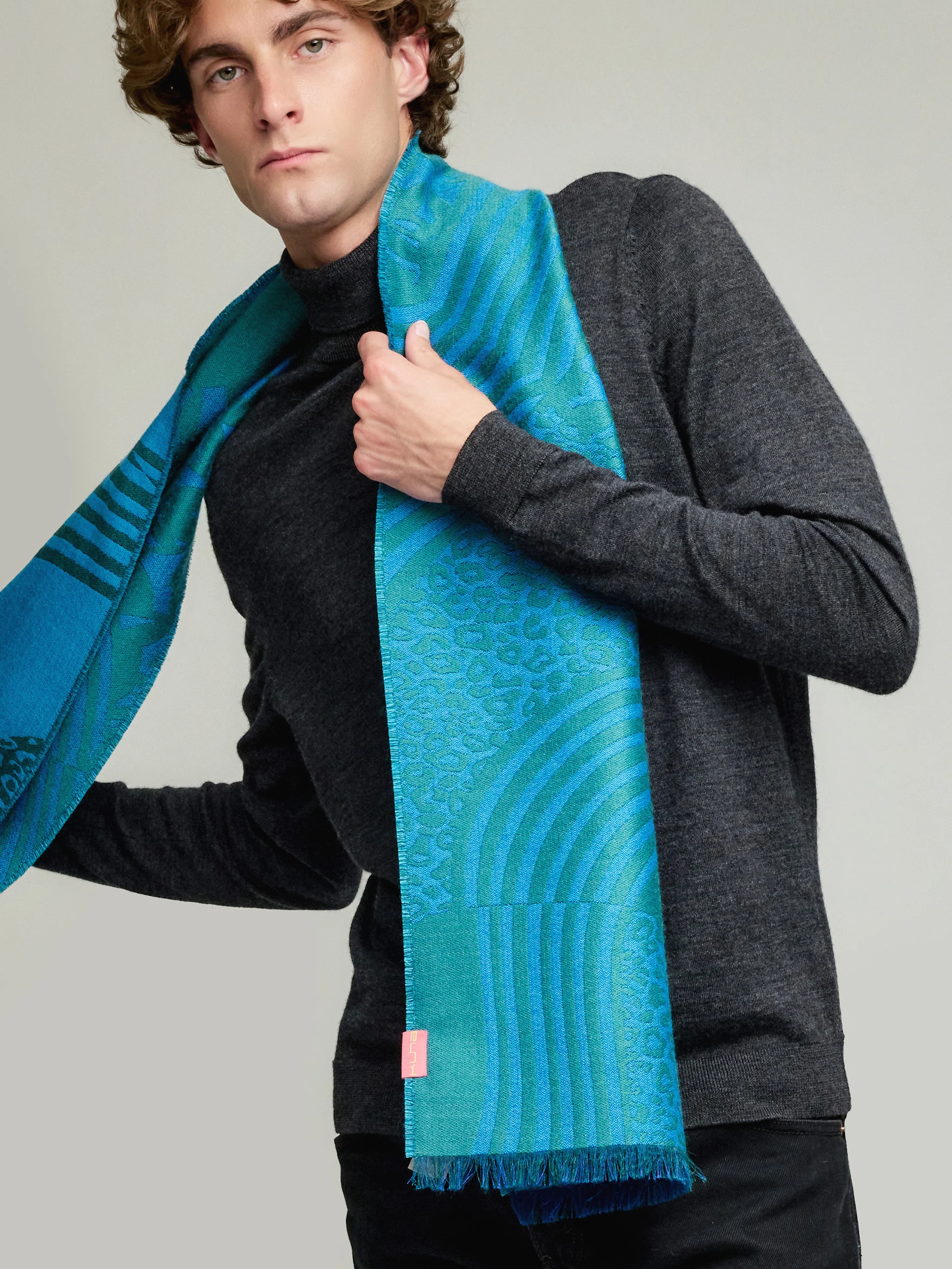 Yogi Scarf Baby Alpaca Color Blue - Image 5