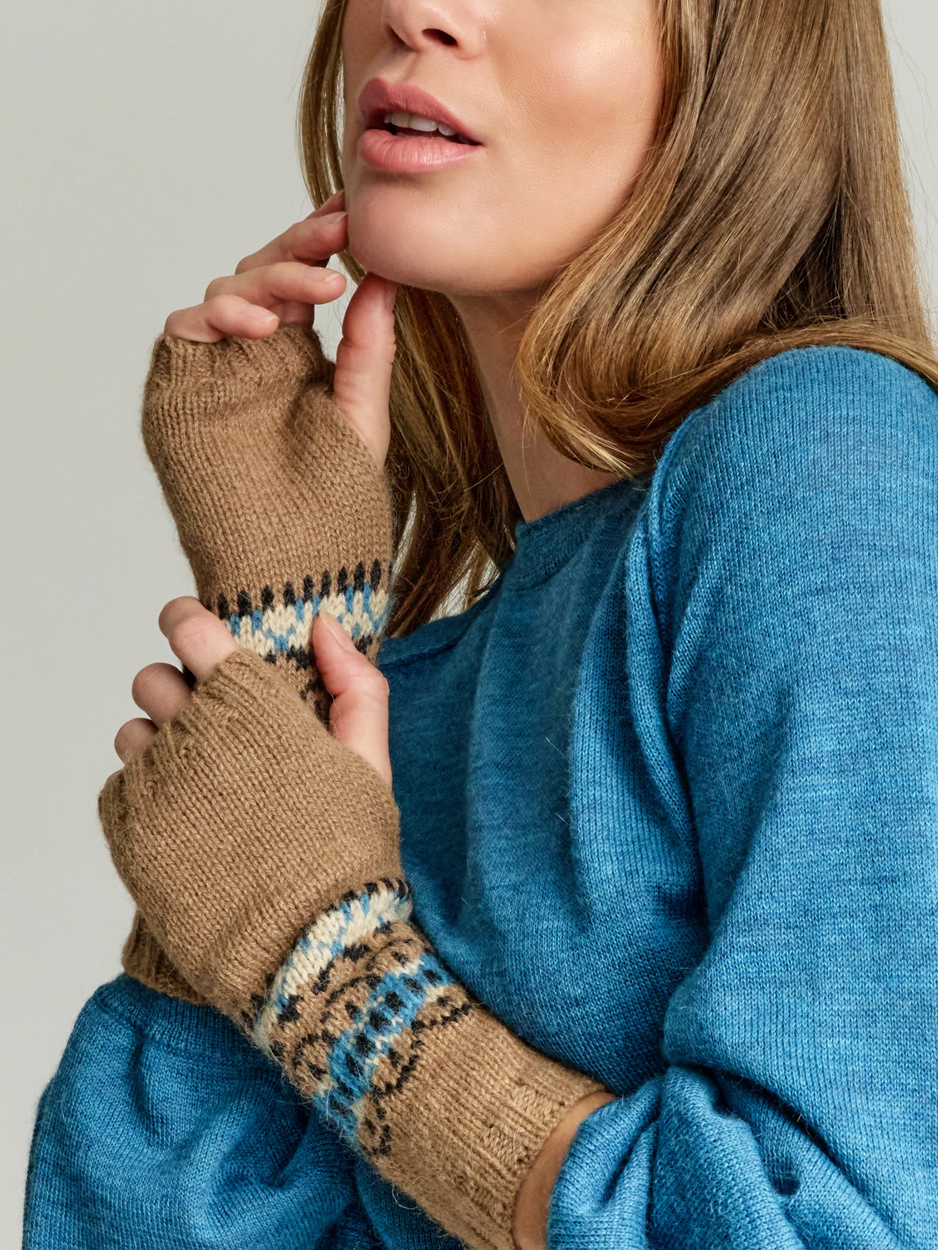Yoke Gloves Gloves Baby Alpaca Color Camel - Image 3