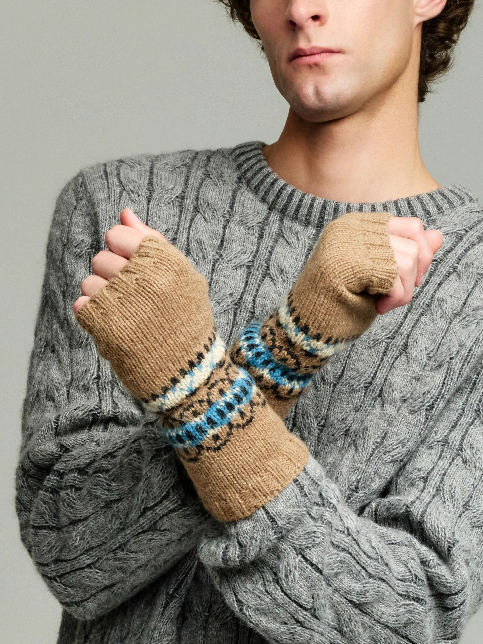 Yoke Gloves Gloves Baby Alpaca Color Camel - Image 5