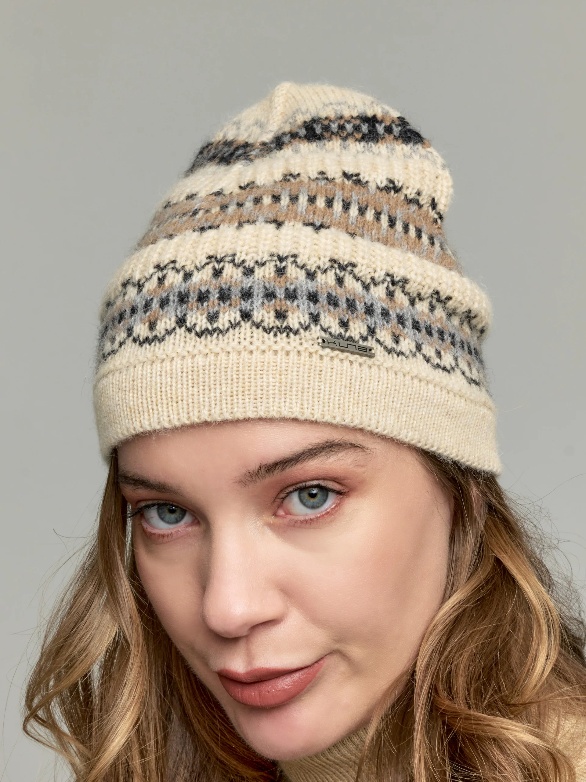 Yoke Hat Hat Baby Alpaca Color Beige - Image 3