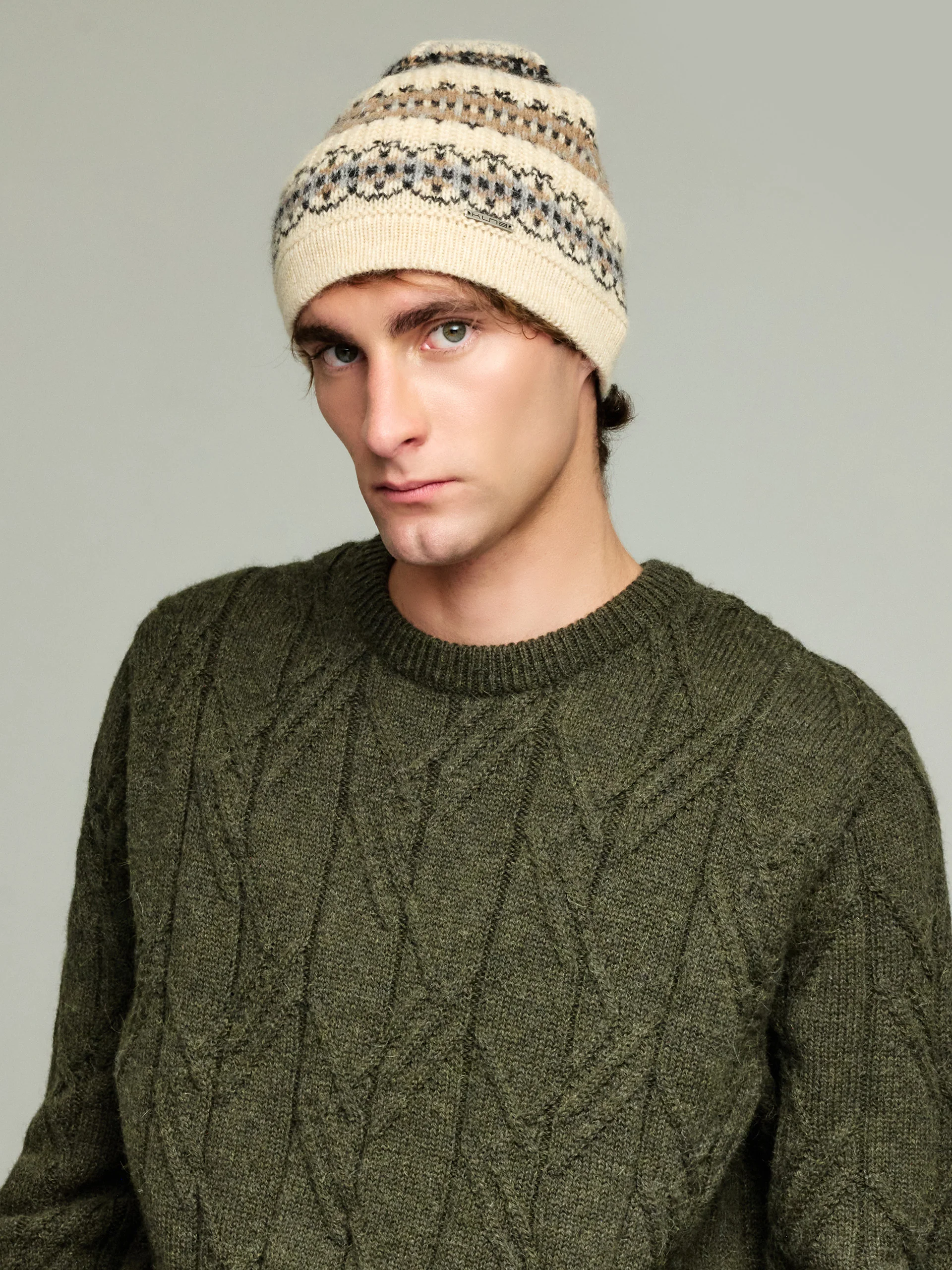 Yoke Hat Hat Baby Alpaca Color Beige - Image 4
