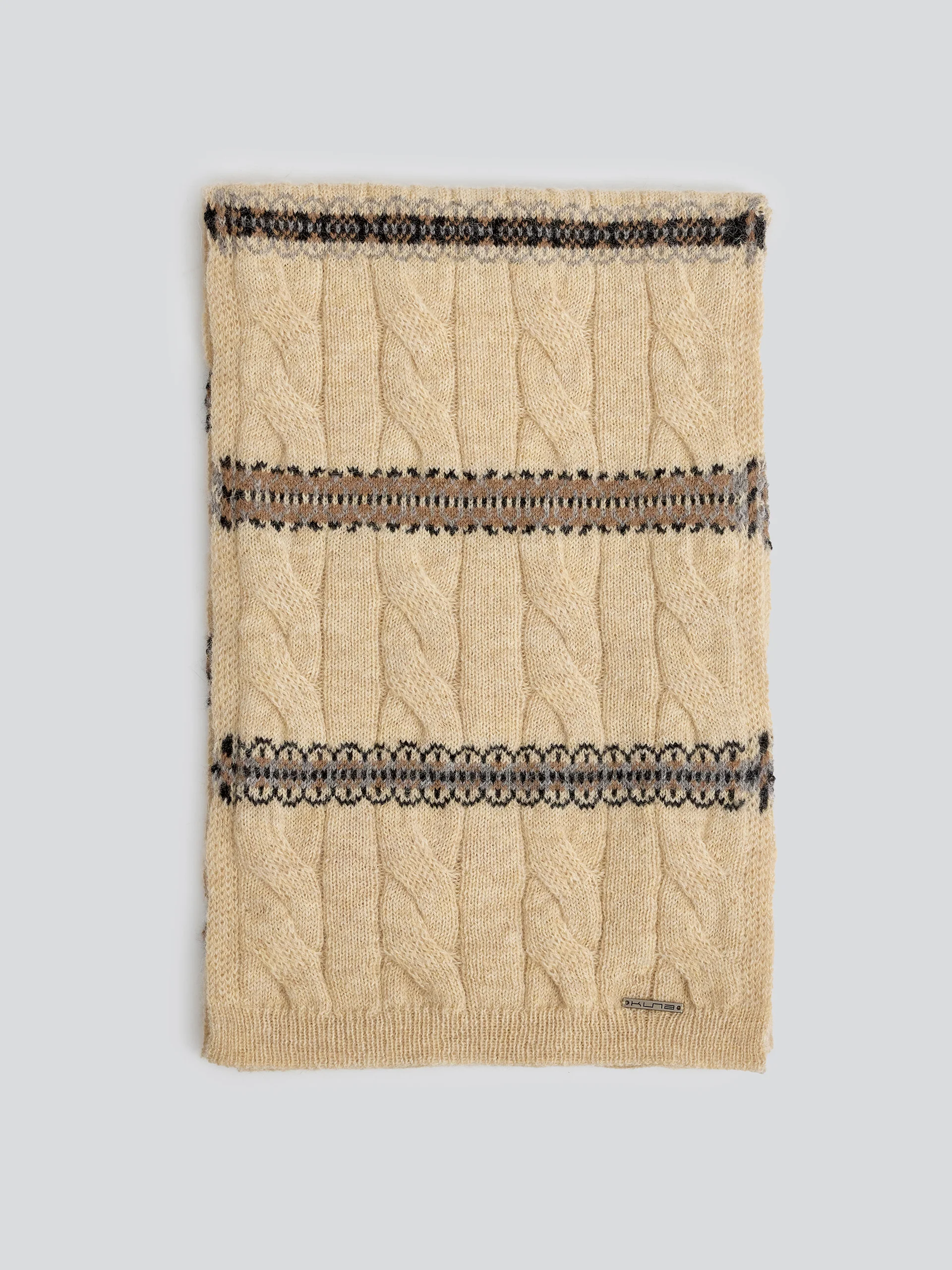 Yoke Scarf Scarf Baby Alpaca Color Beige - Image 2