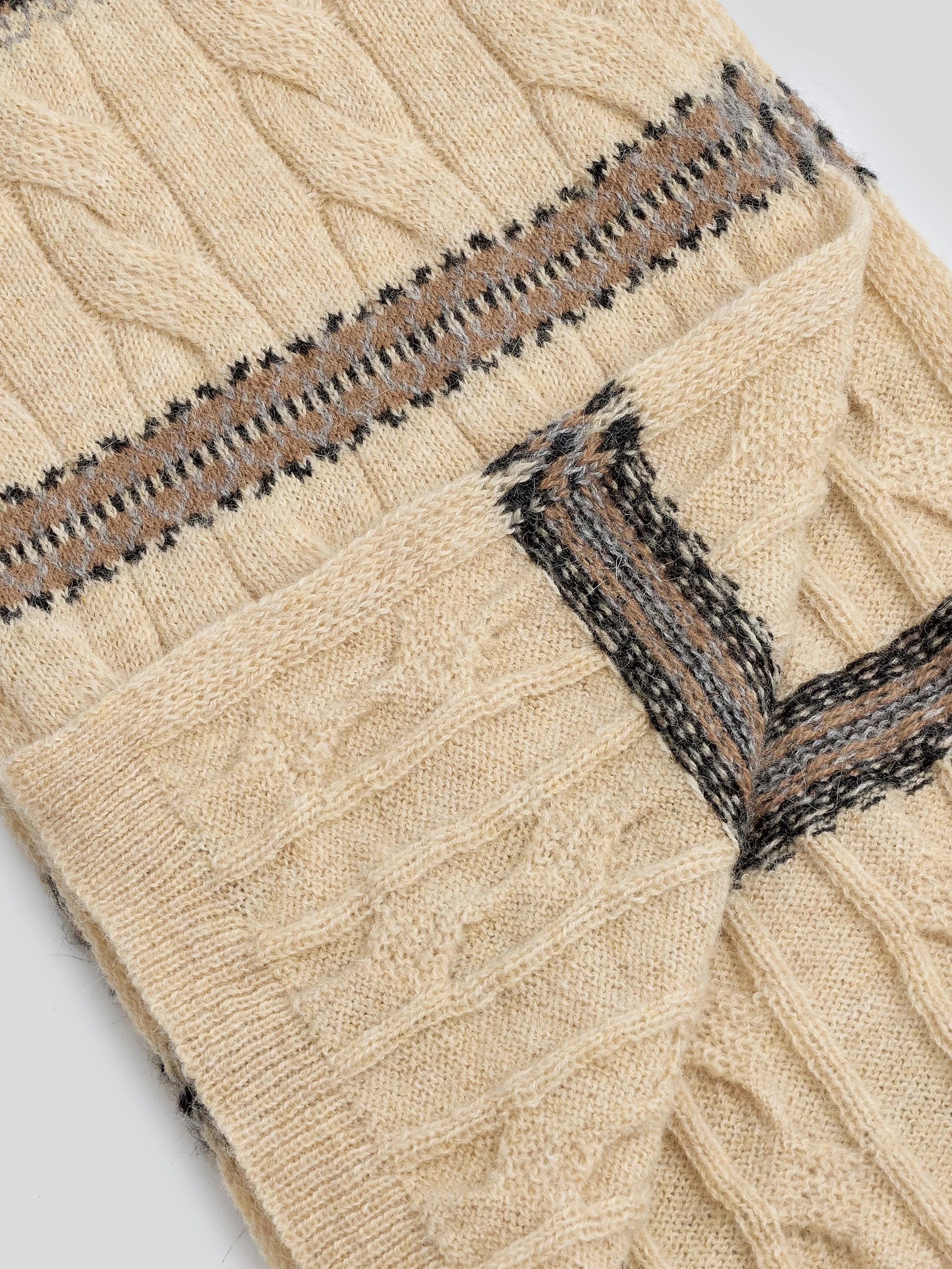Yoke Scarf Scarf Baby Alpaca Color Beige - Image 6