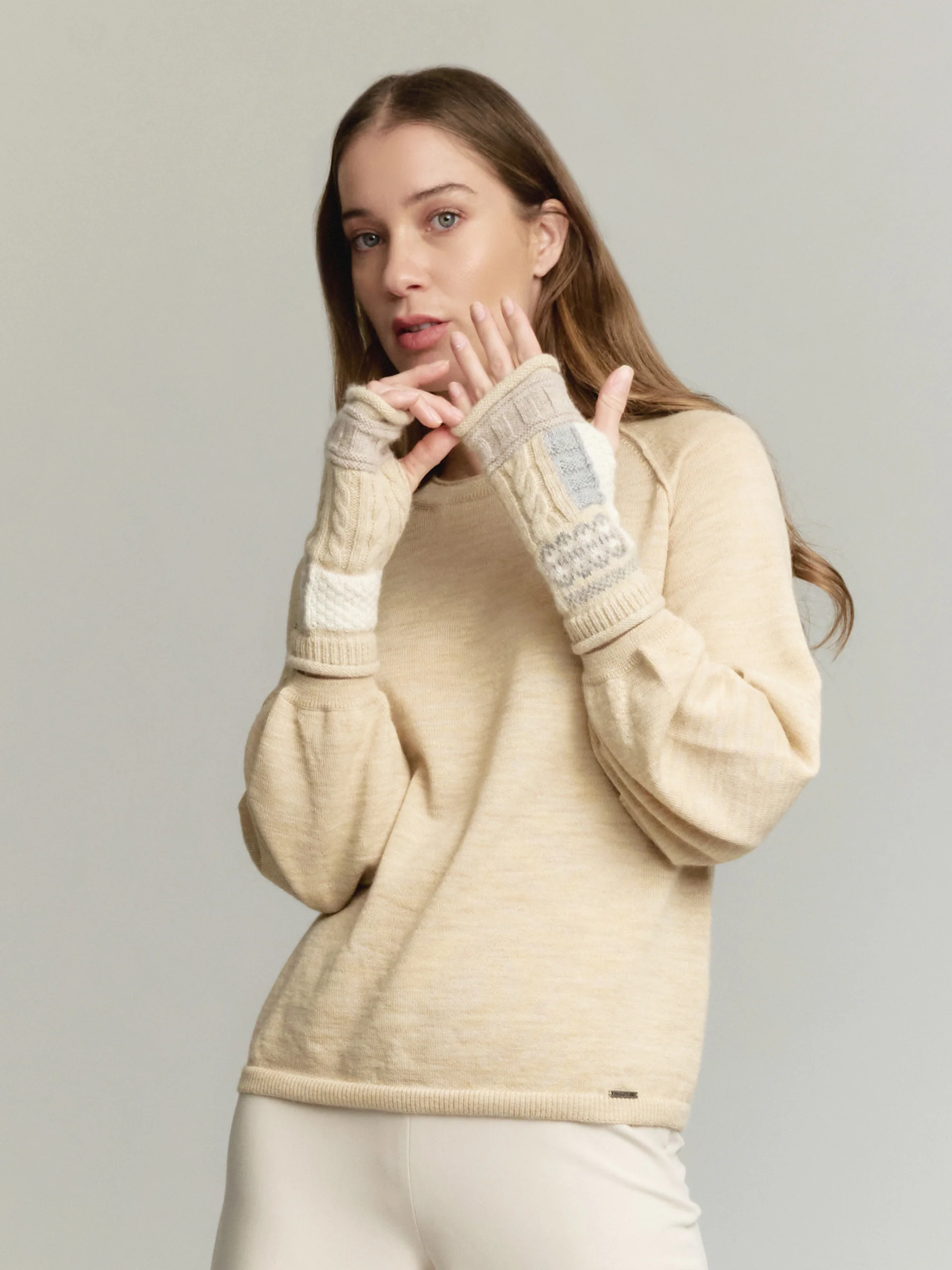 Yourself Gloves Baby Alpaca Color Beige