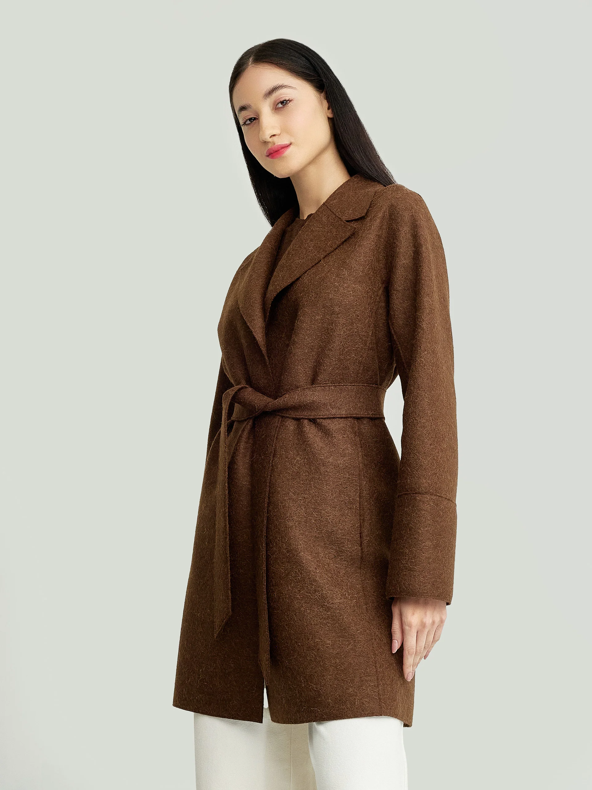 Yrene Coat Alpaca Color Brown - Image 2