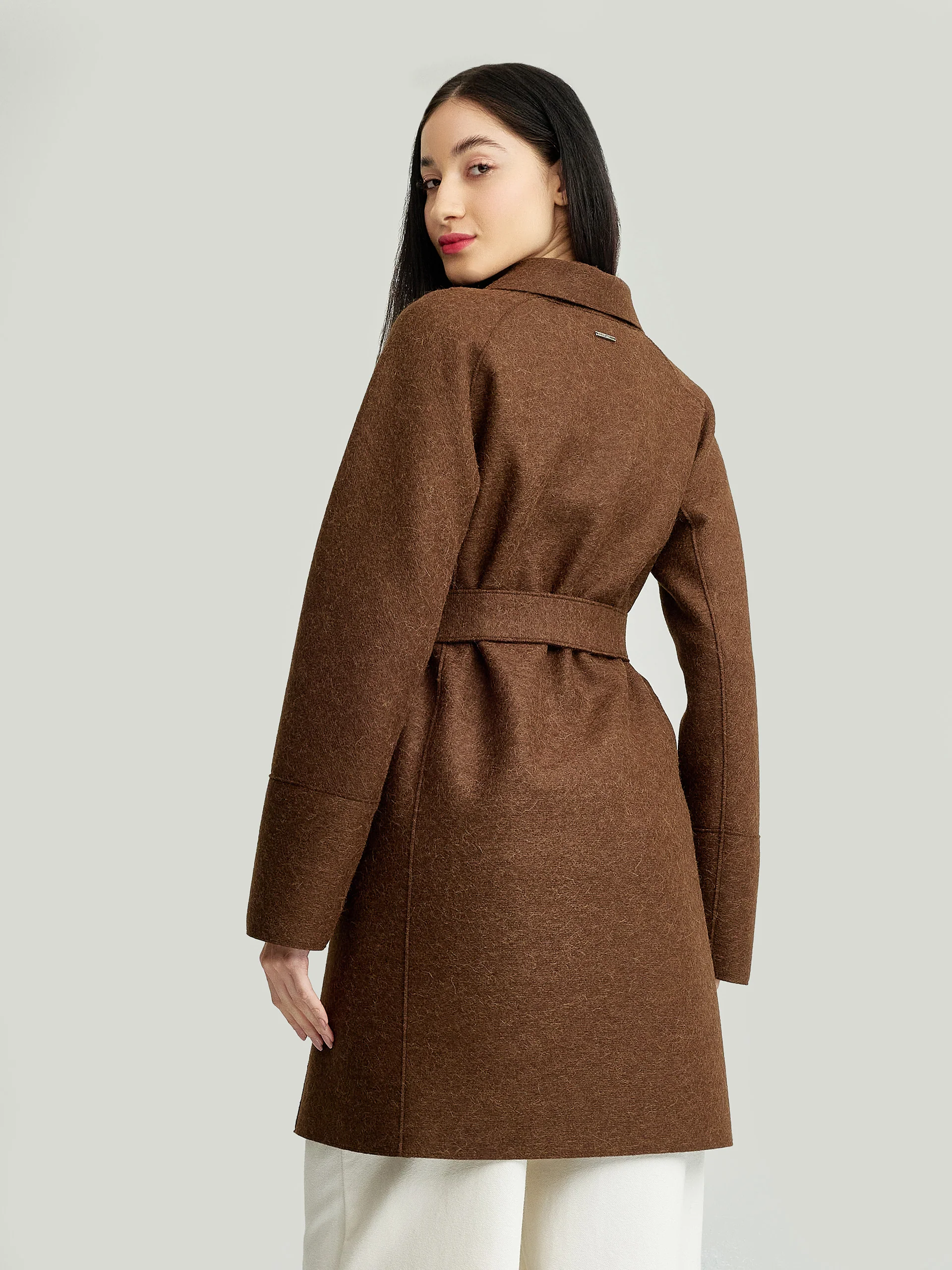 Yrene Coat Alpaca Color Brown - Image 3