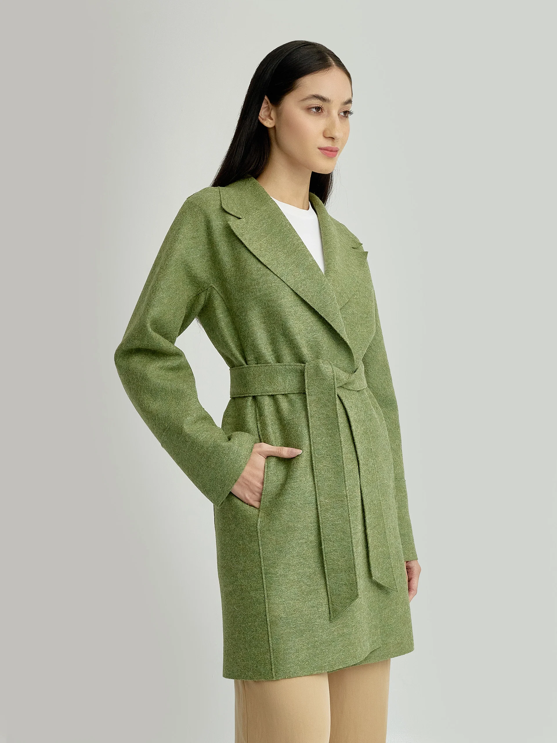 Yrene Coat Alpaca Color Green - Image 2