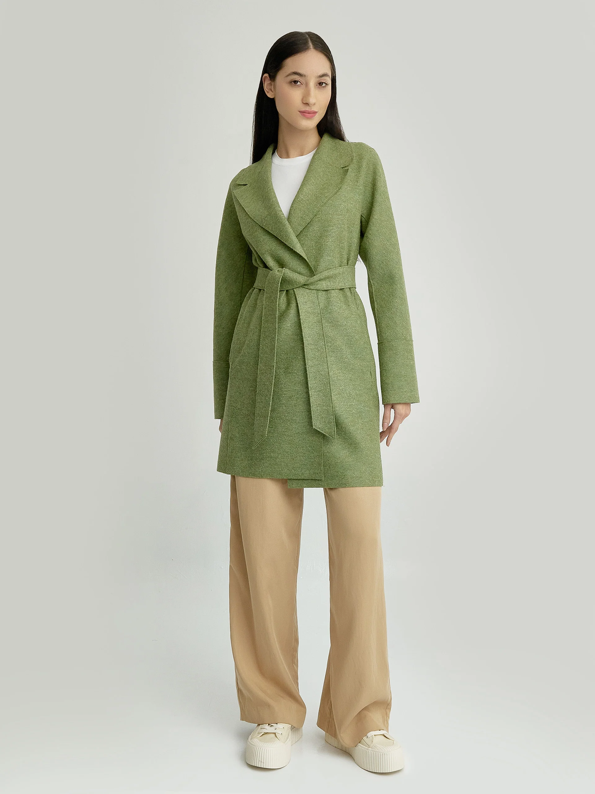 Yrene Coat Alpaca Color Green - Image 4