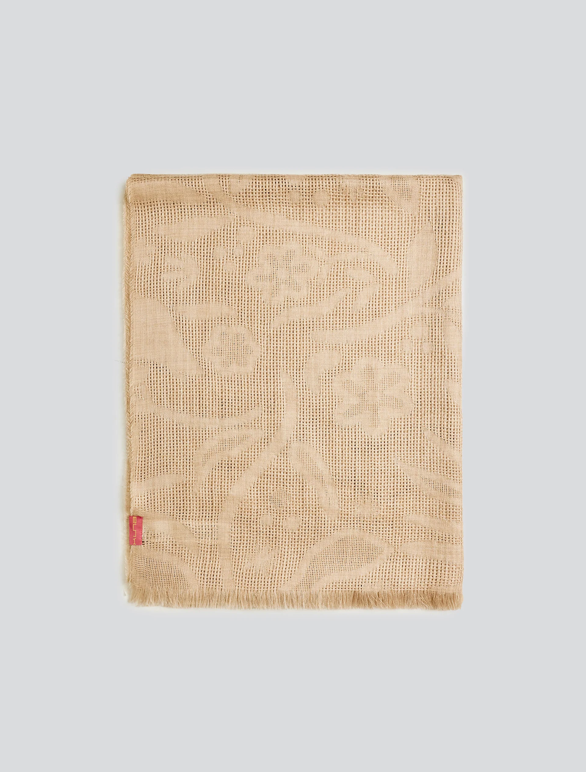 Yruma Shawl Baby Alpaca Color Beige - Image 2