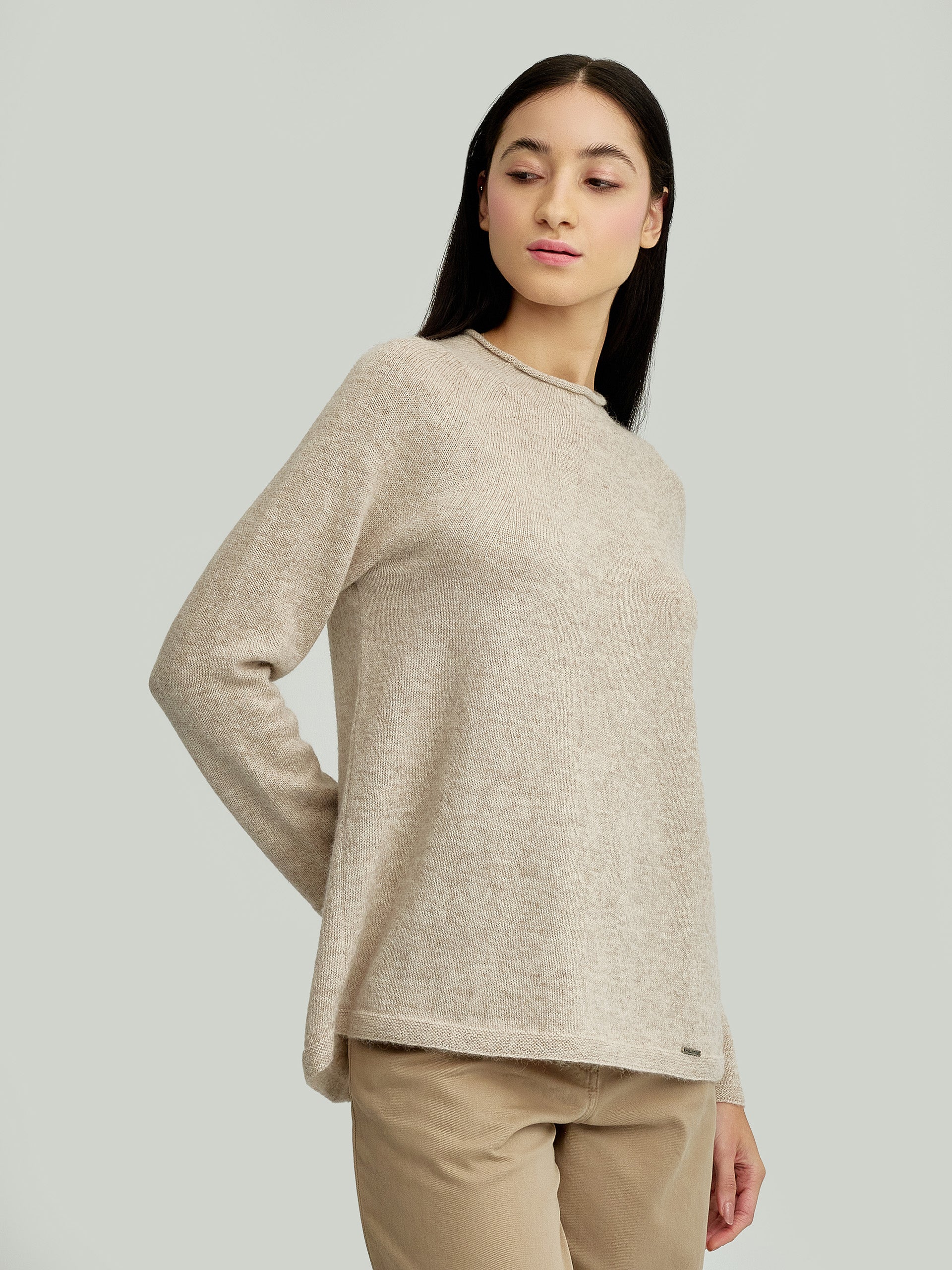 Ysabela Sweater Baby Alpaca Color Beige - Image 2