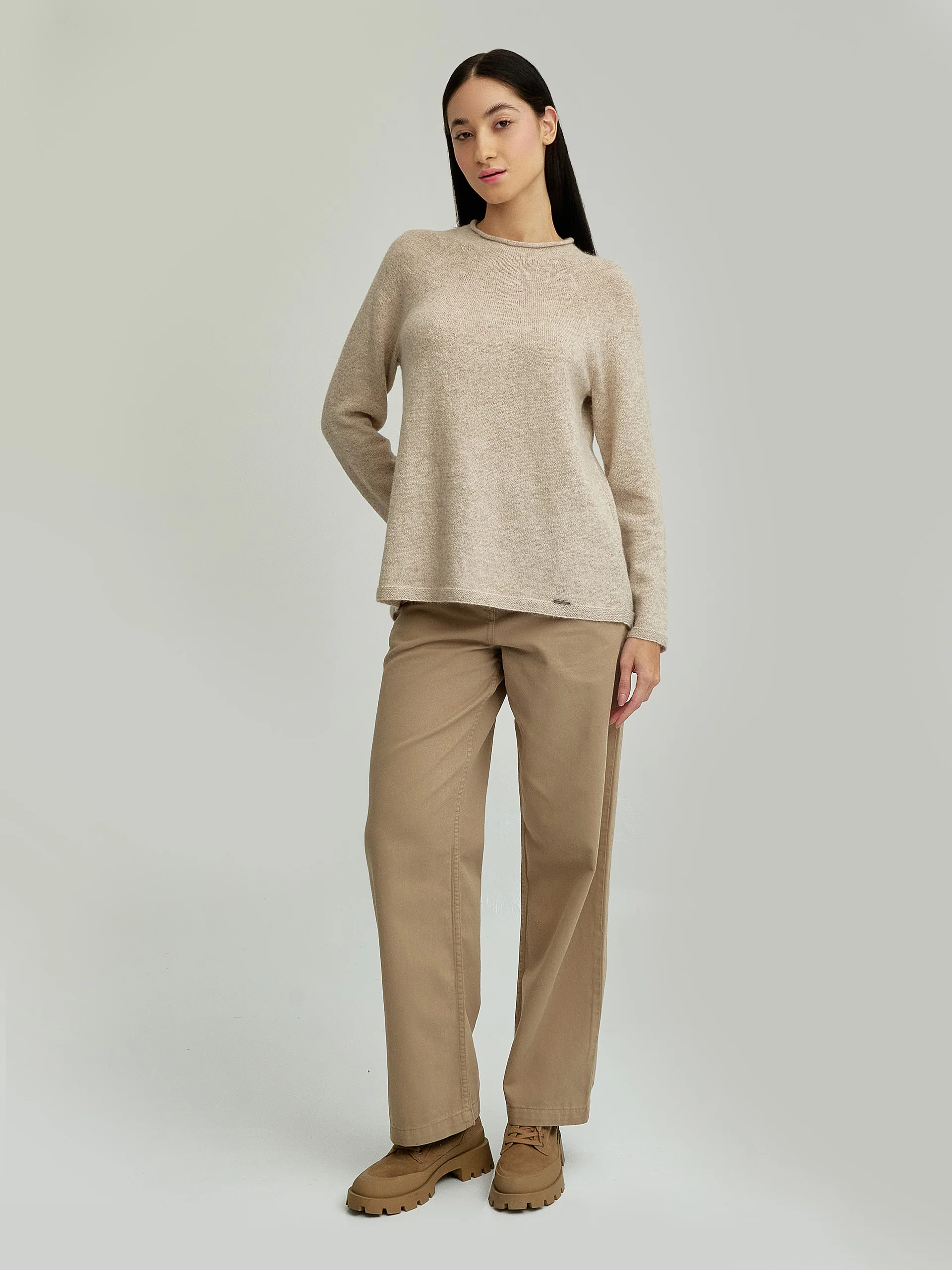 Ysabela Sweater Baby Alpaca Color Beige - Image 4