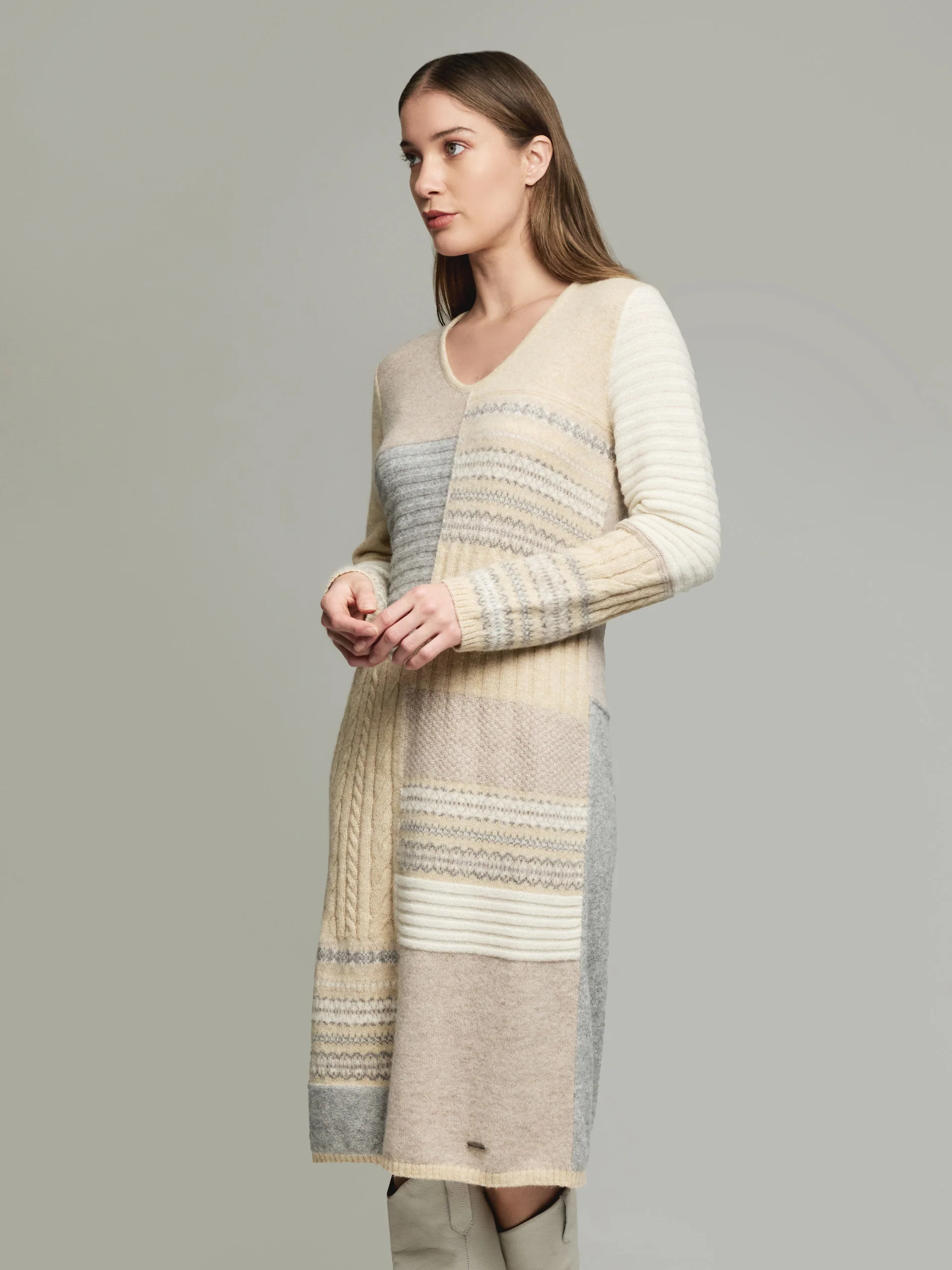 Ysadora Dress Baby Alpaca Color Beige - Image 2