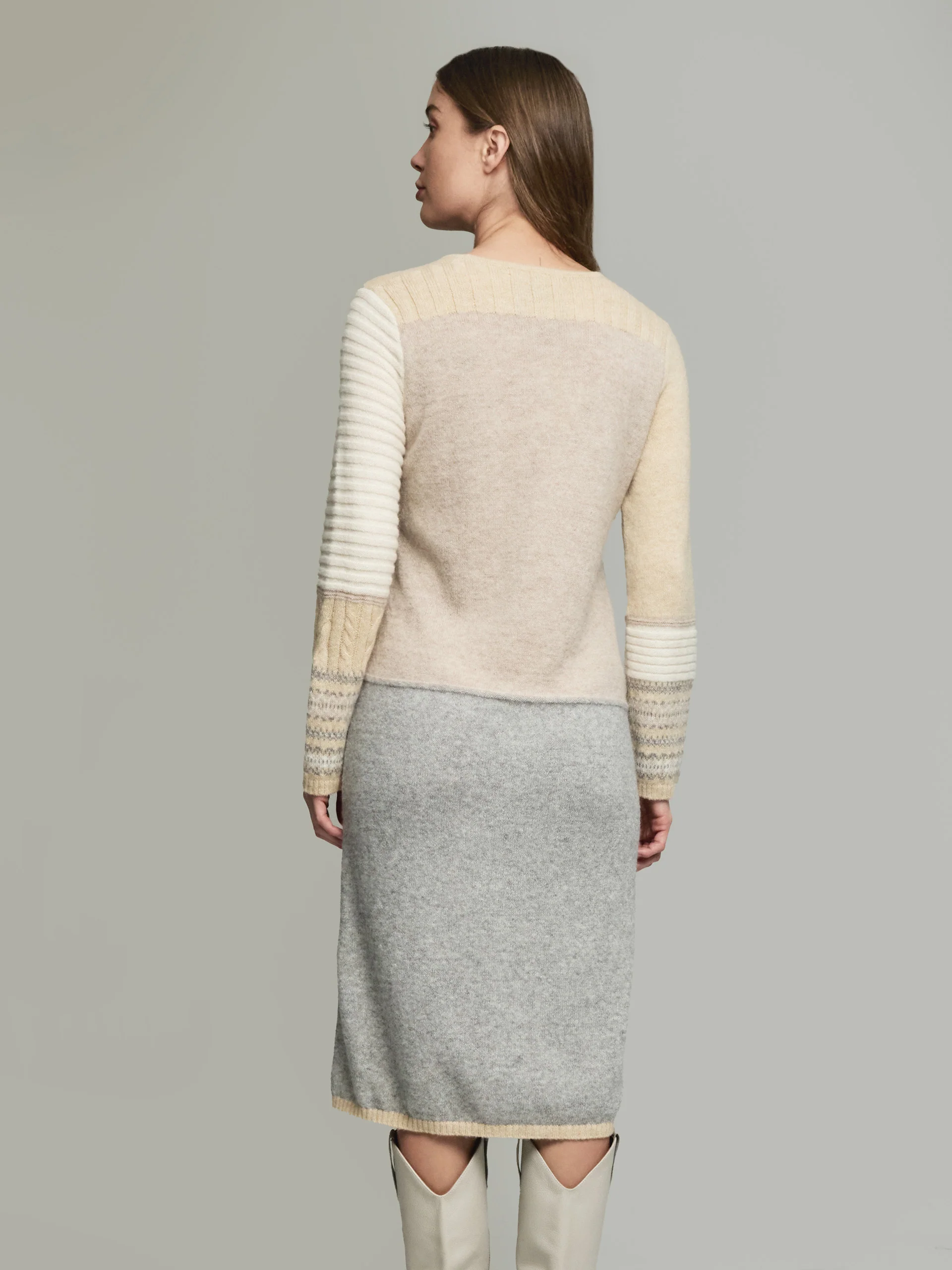 Ysadora Dress Baby Alpaca Color Beige - Image 3