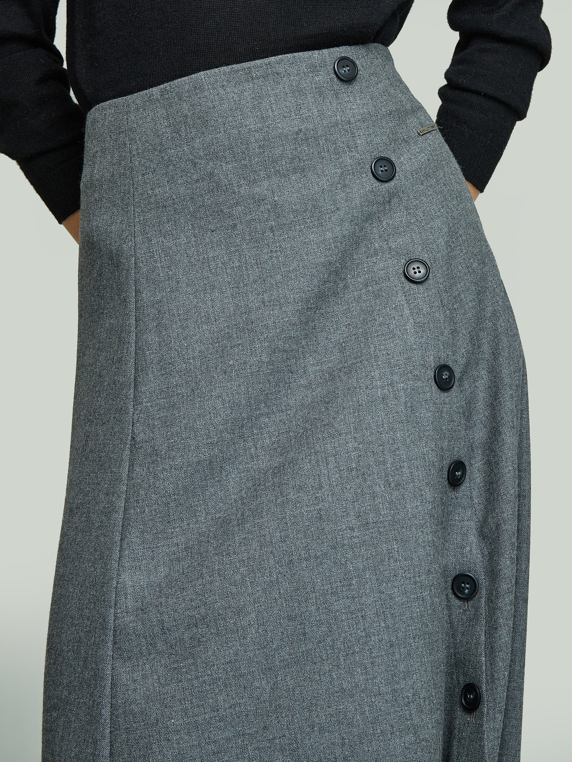 Ysidro Skirt Wool Color Grey - Image 10