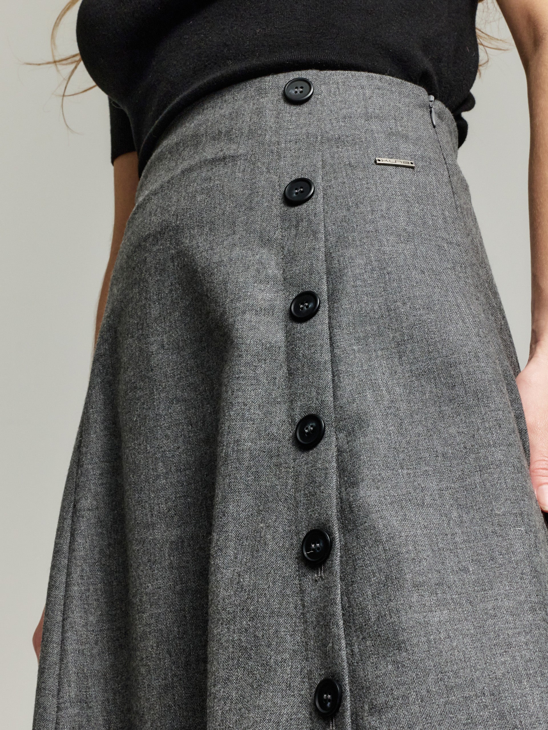 Ysidro Skirt Wool Color Grey - Image 5