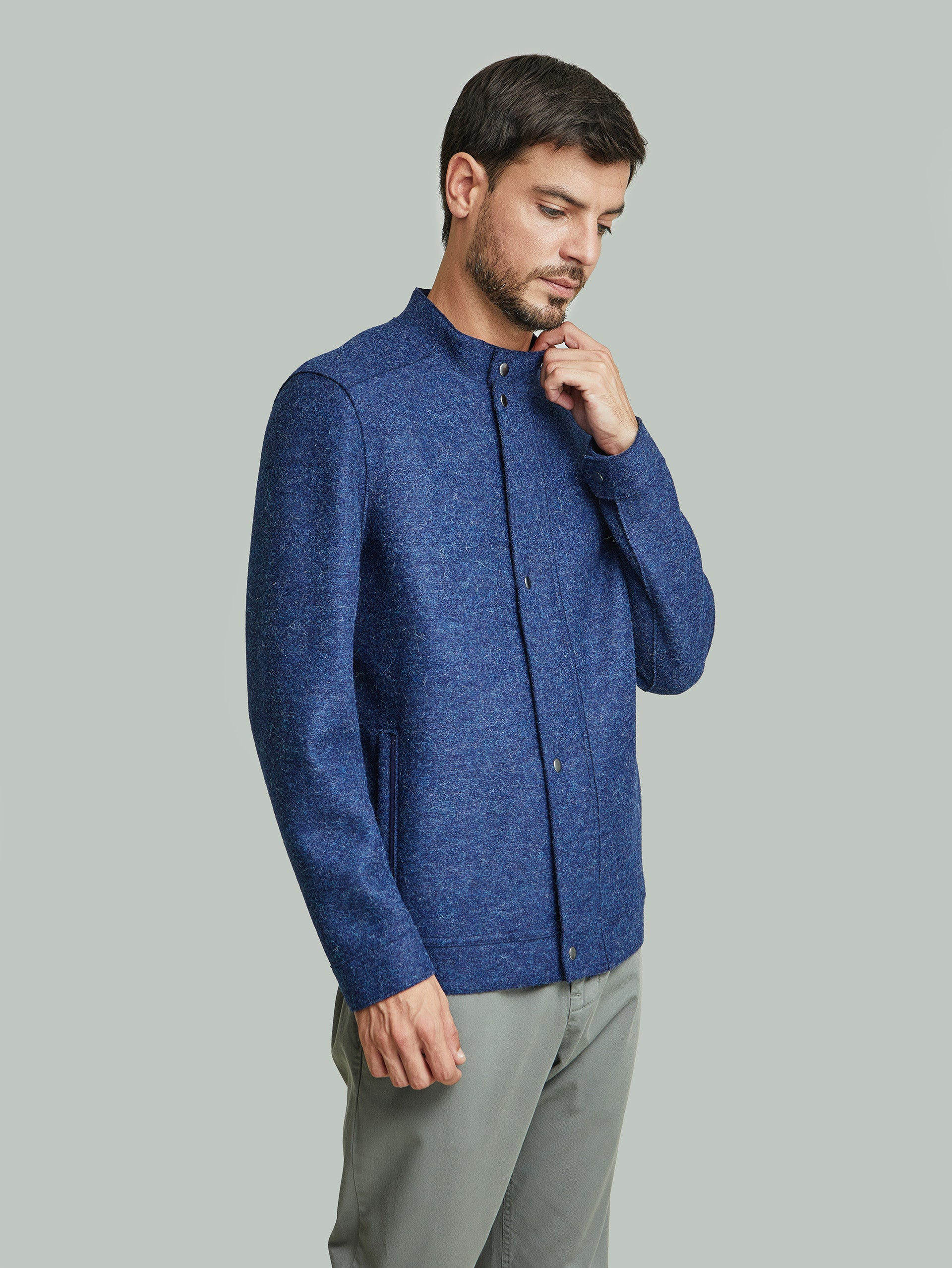 Ysmael Jacket Alpaca Color Blue - Image 2