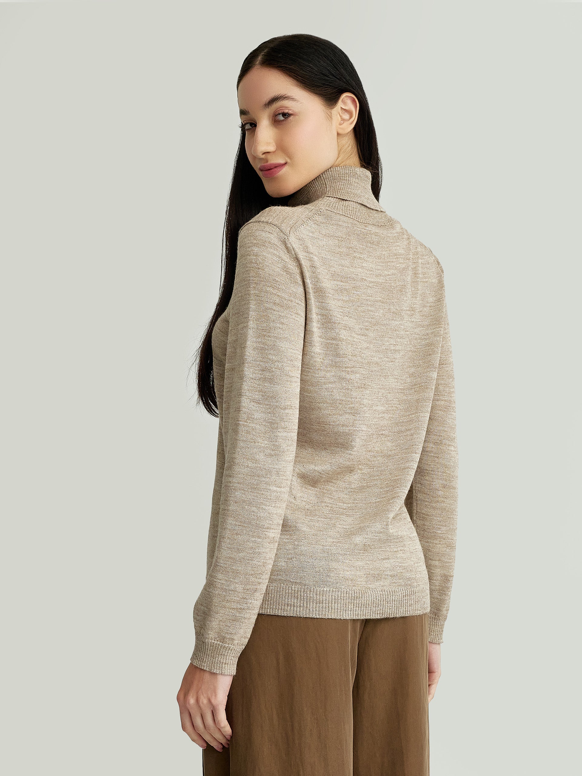 Ysola Sweater Baby Alpaca Color Beige - Image 3