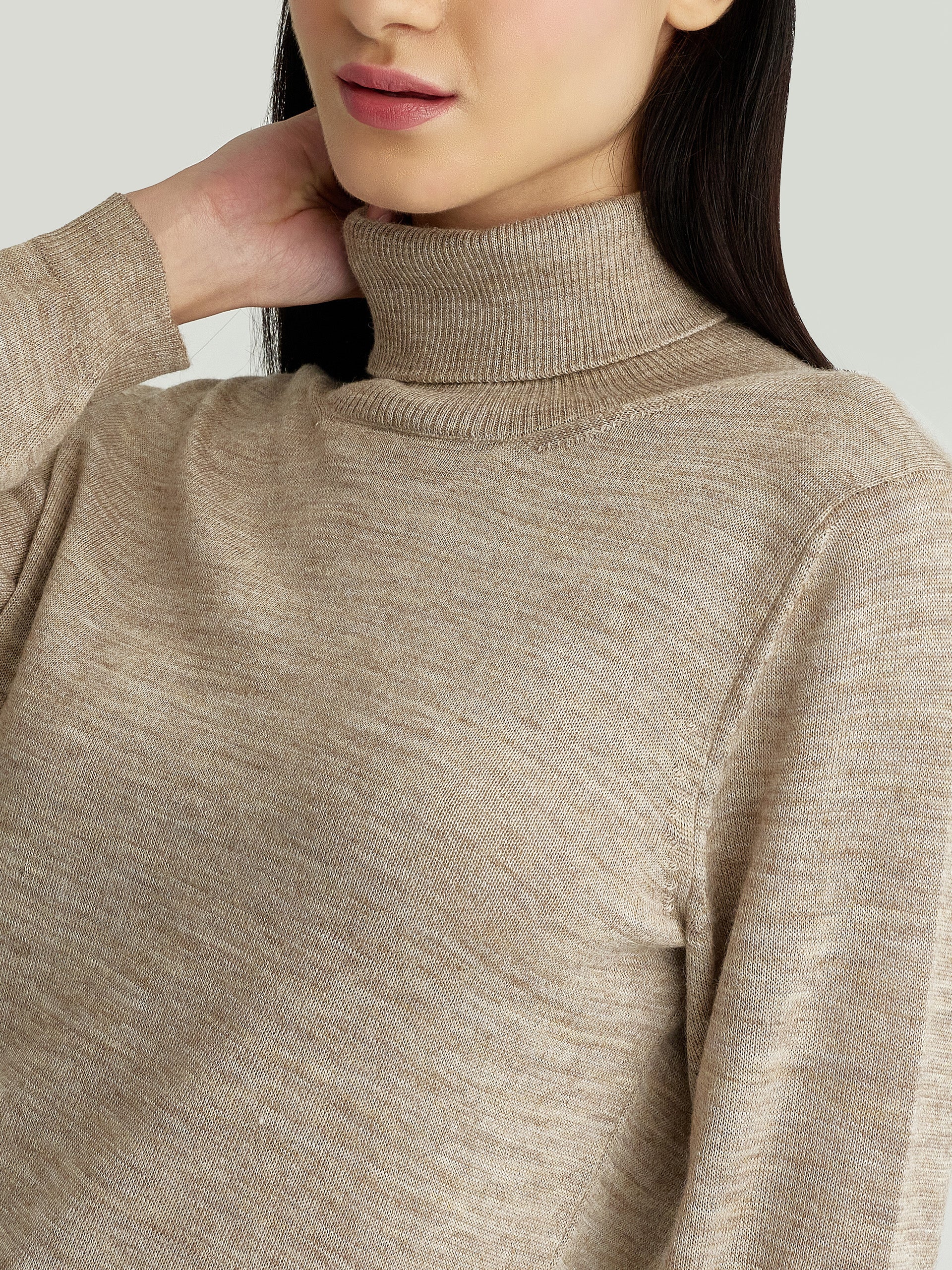 Ysola Sweater Baby Alpaca Color Beige - Image 5
