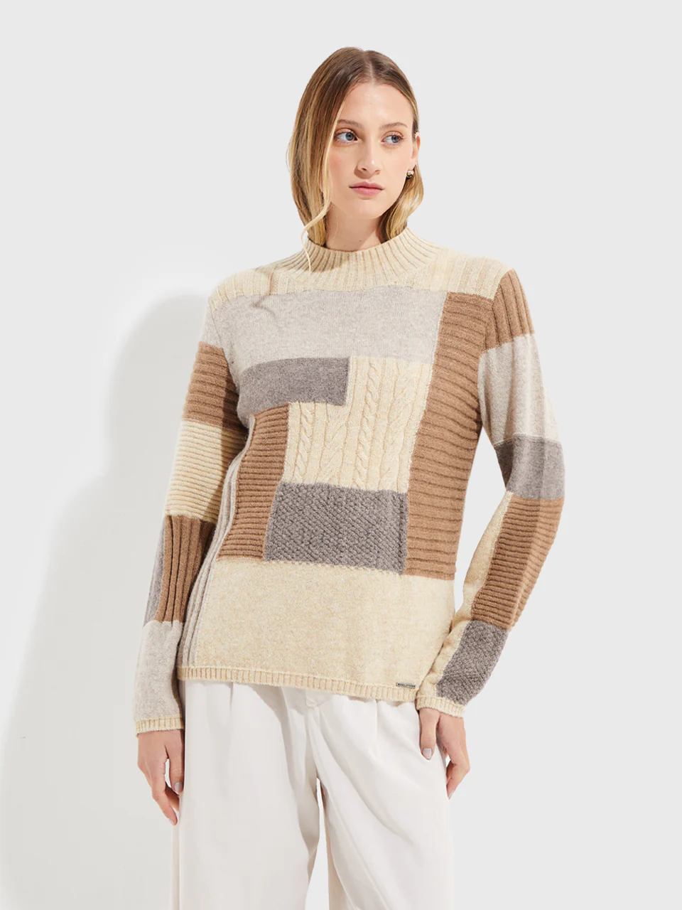 Ysrael Sweater Baby Alpaca Color Beige - Image 2