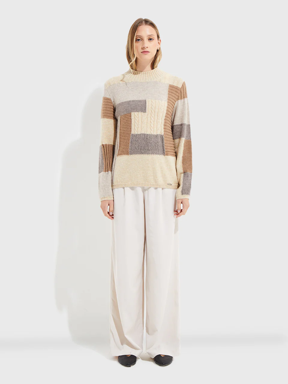 Ysrael Sweater Baby Alpaca Color Beige - Image 4