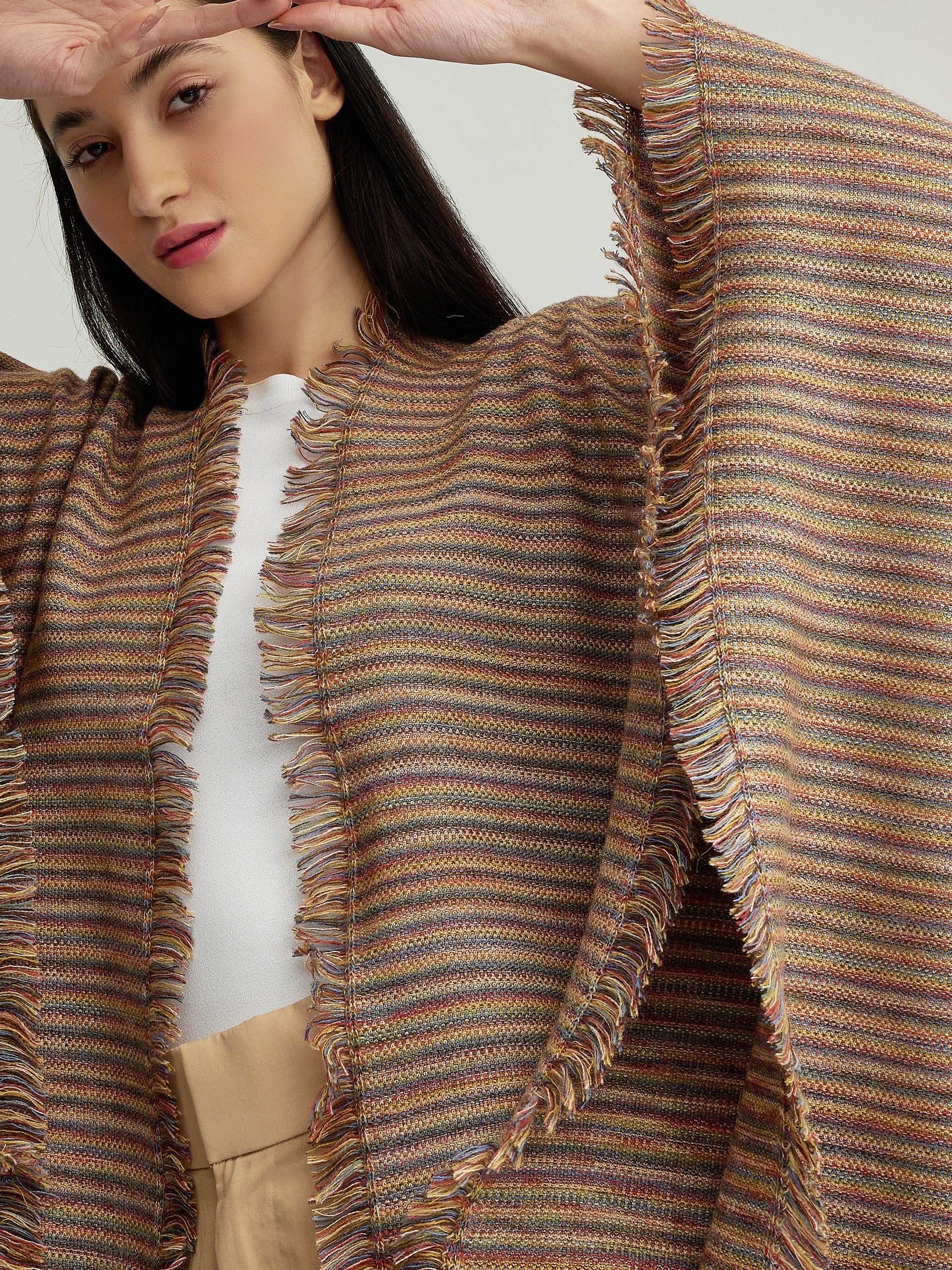 Yudith Poncho Baby Alpaca Color Brown - Image 5