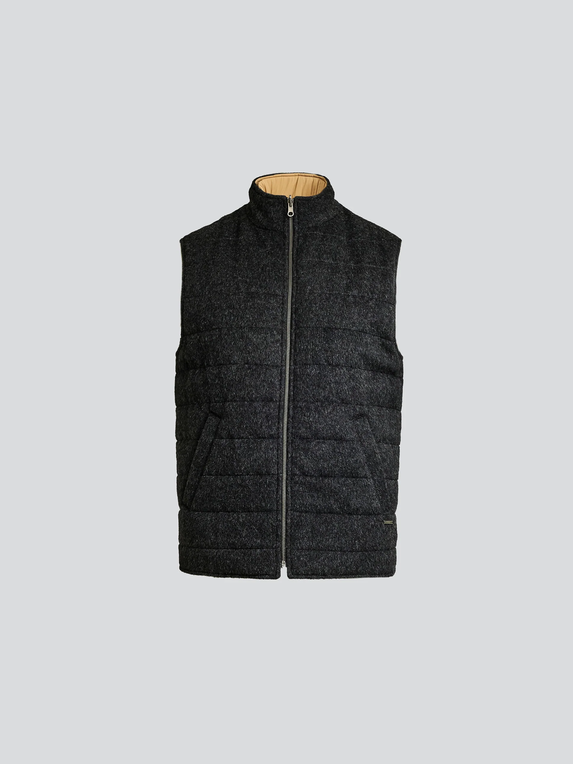 Yulian Vest Baby Alpaca Color Camel