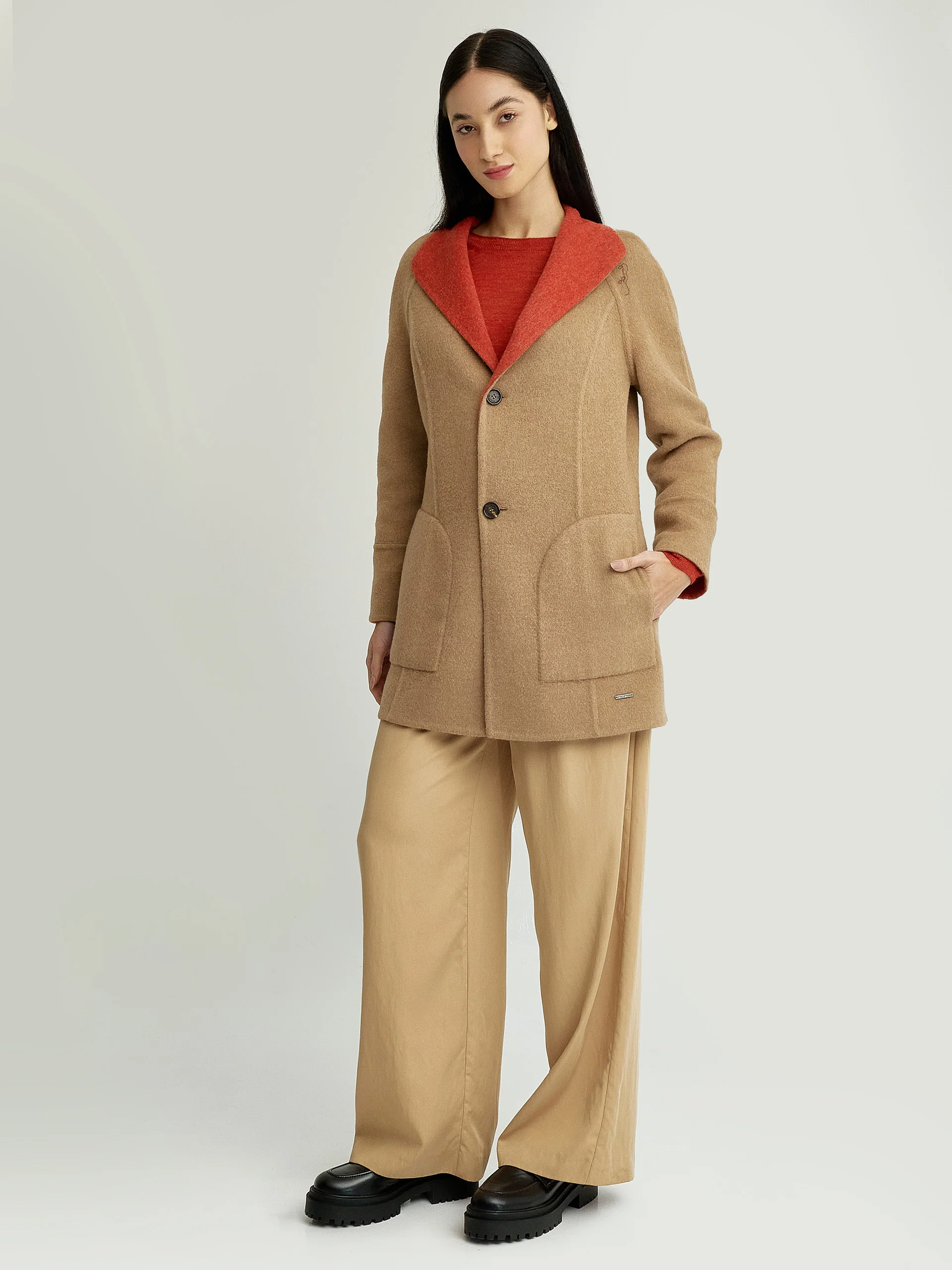 Yuriel Coat Baby Alpaca Color Orange - Image 10