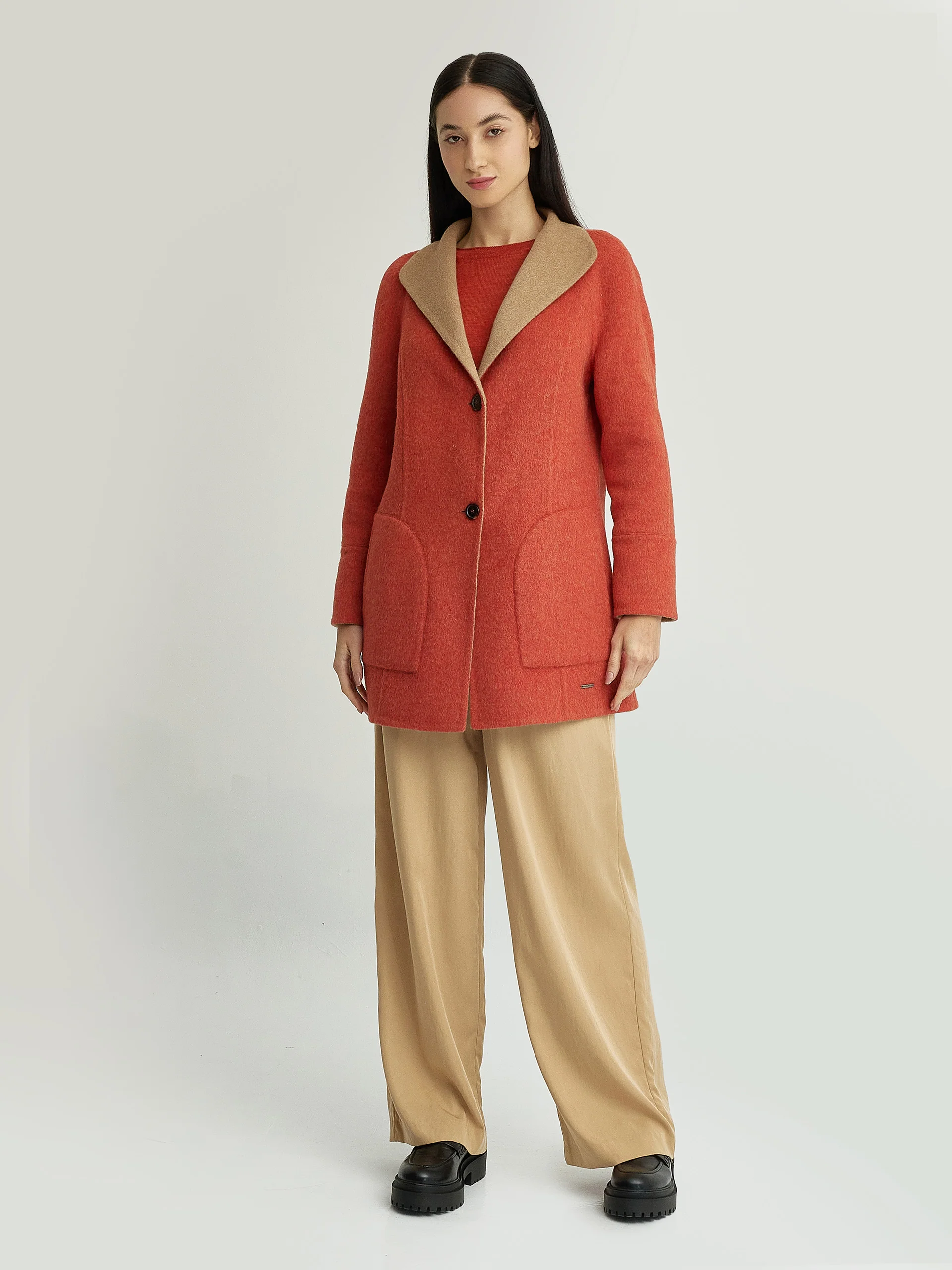 Yuriel Coat Baby Alpaca Color Orange - Image 5