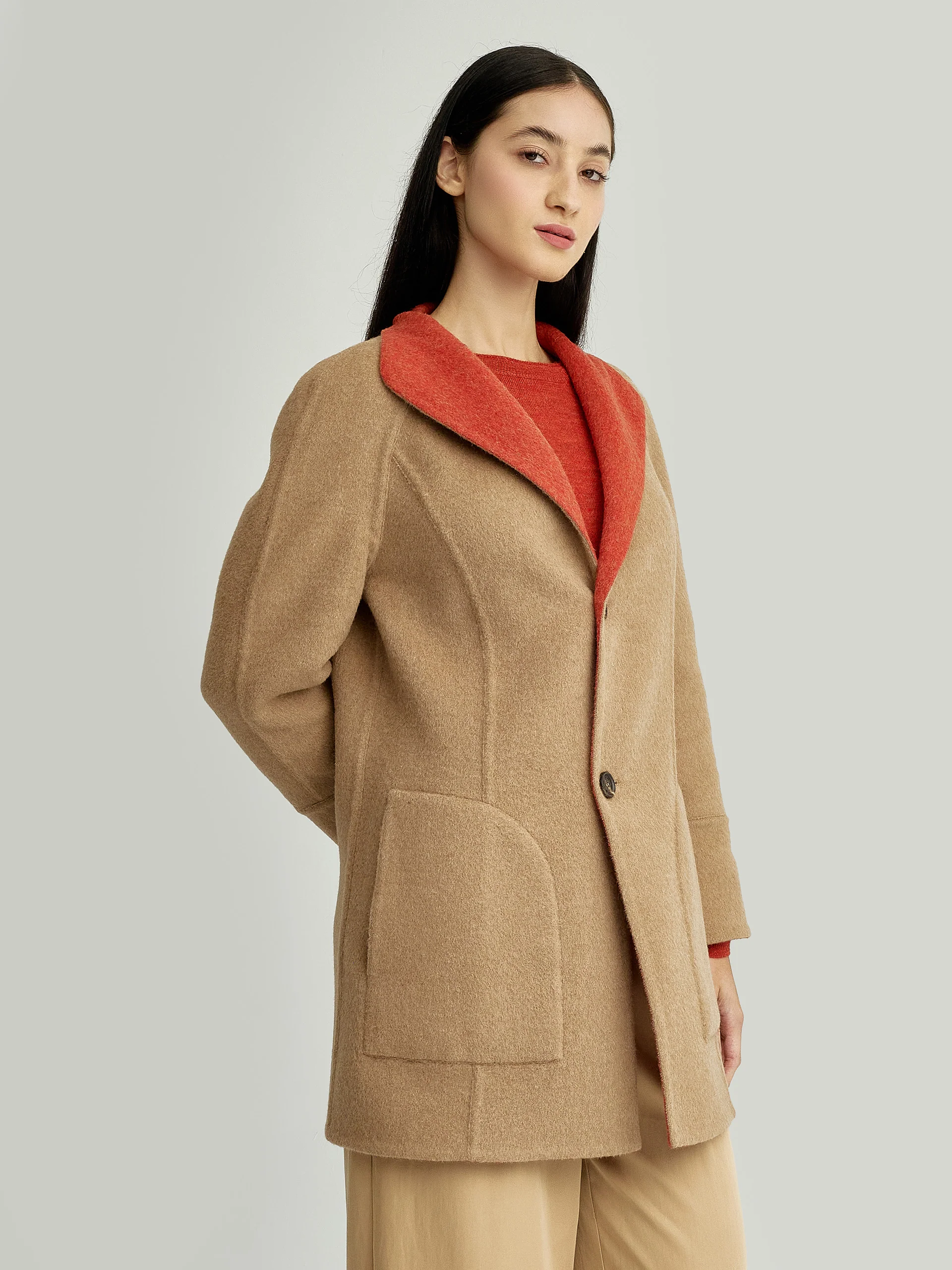 Yuriel Coat Baby Alpaca Color Orange - Image 8