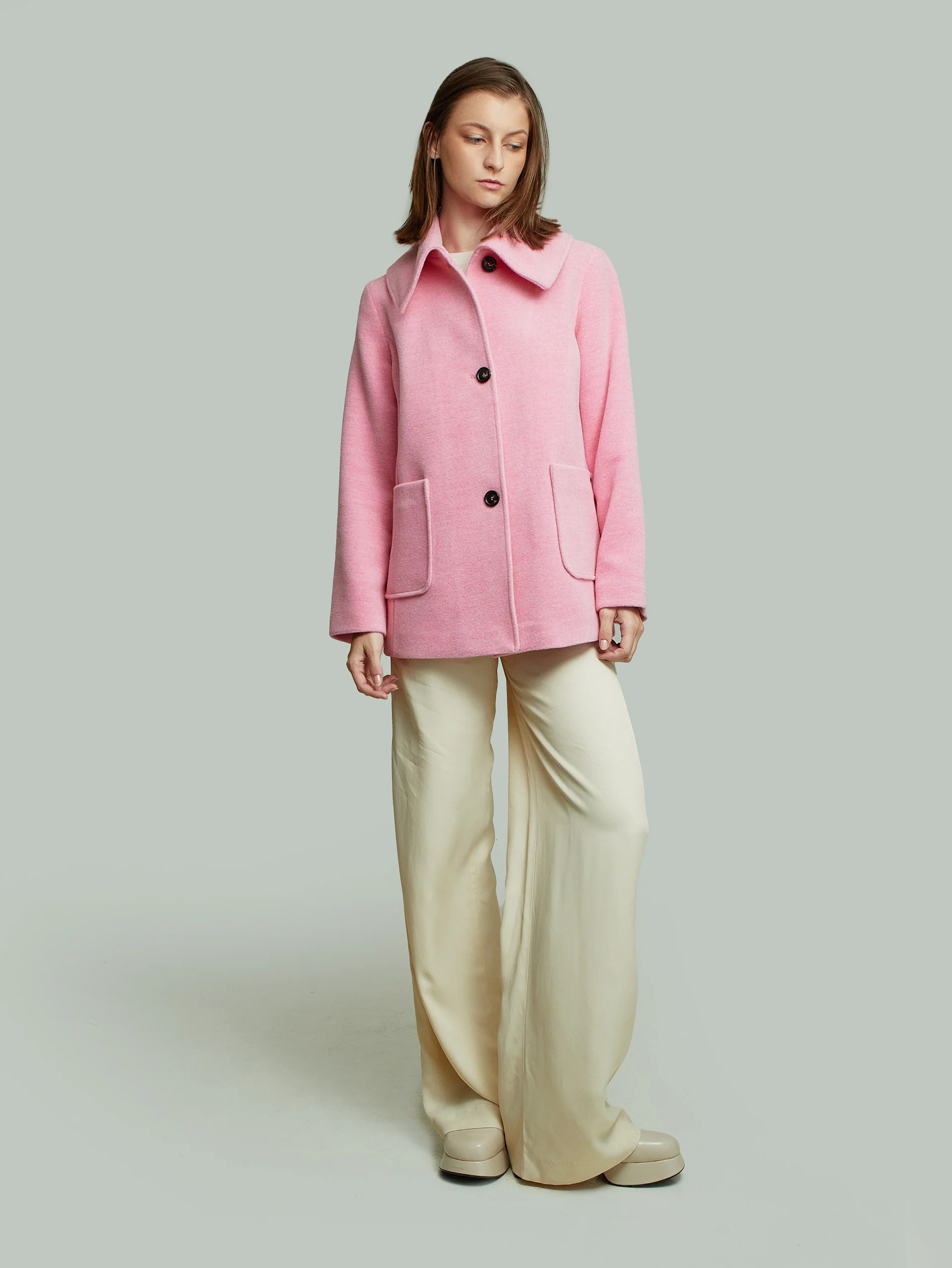 Yvanna Coat Baby Alpaca & Wool Color Pink - Image 4
