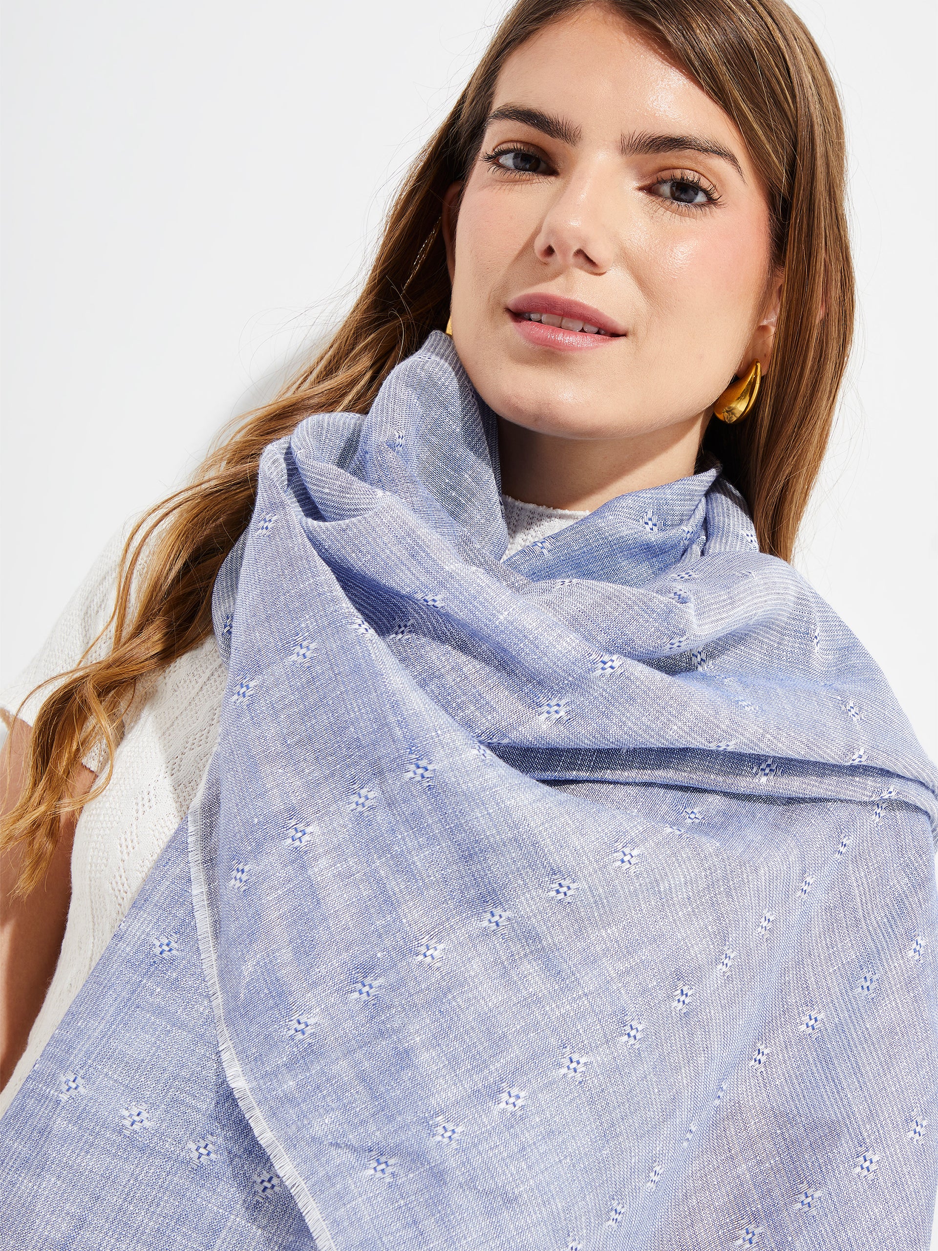 Yvory Shawl Linen Color Beige - Image 3