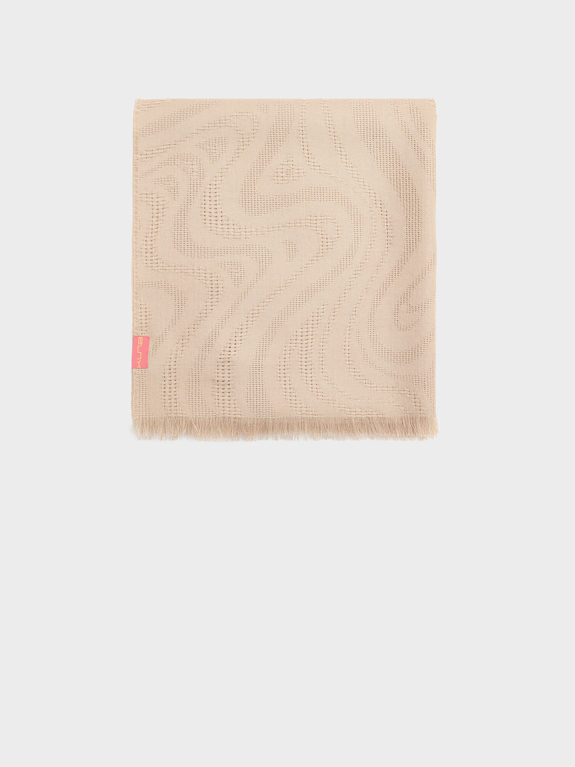 Yxtapa Shawl Baby Alpaca Color Beige - Image 2