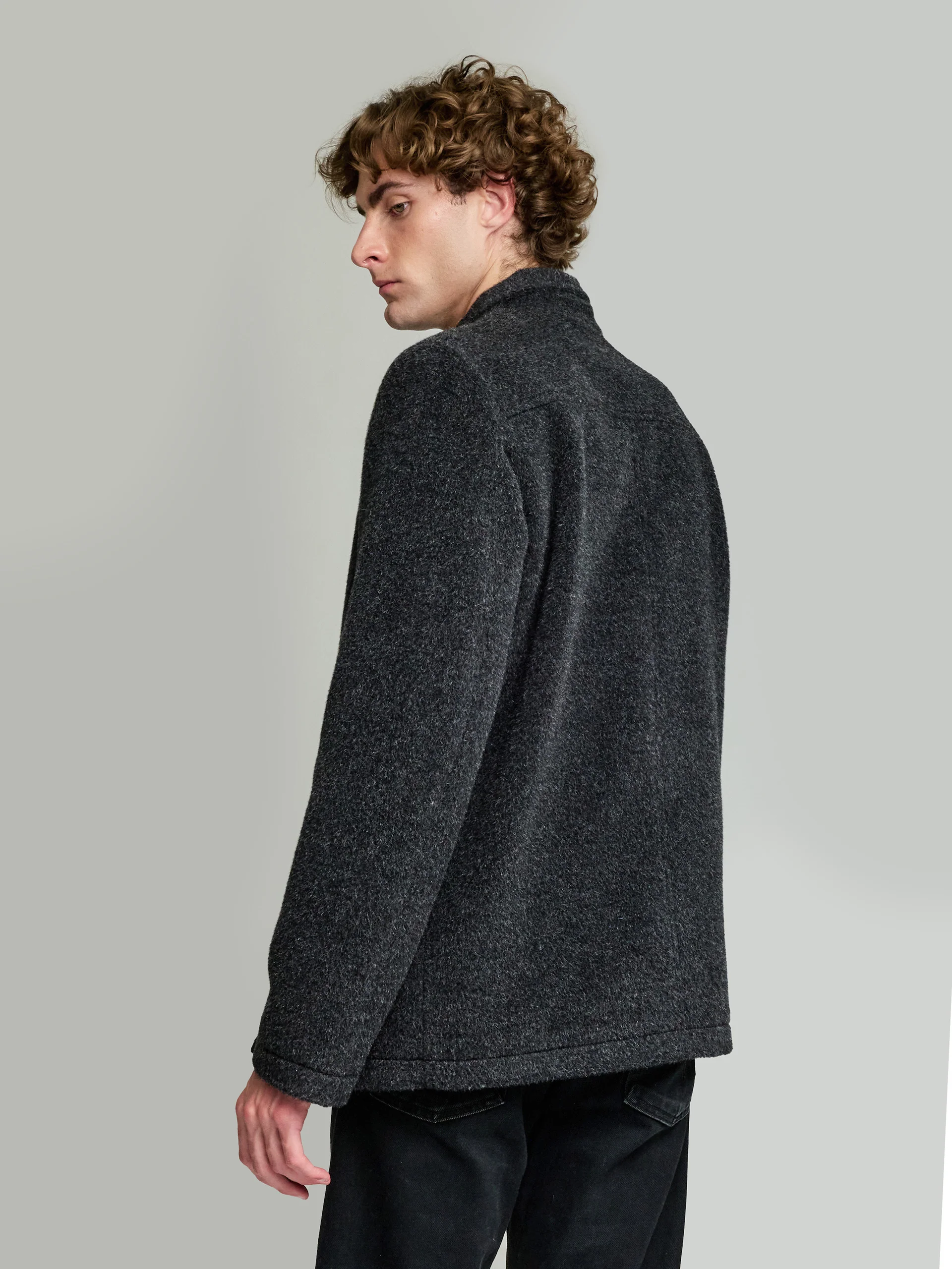 Yzar Coat Wool & Alpaca Color Black - Image 3