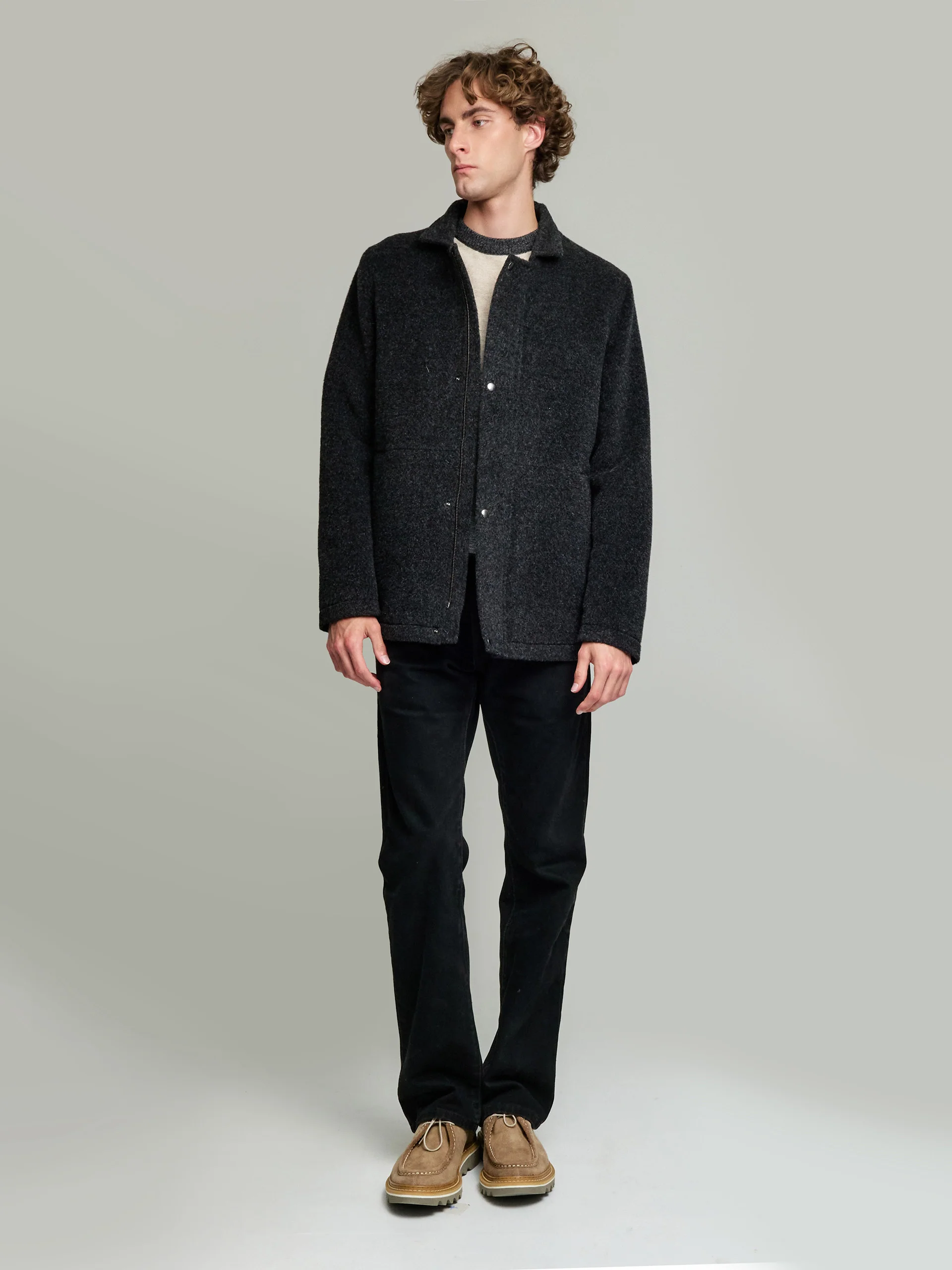 Yzar Coat Wool & Alpaca Color Black - Image 4