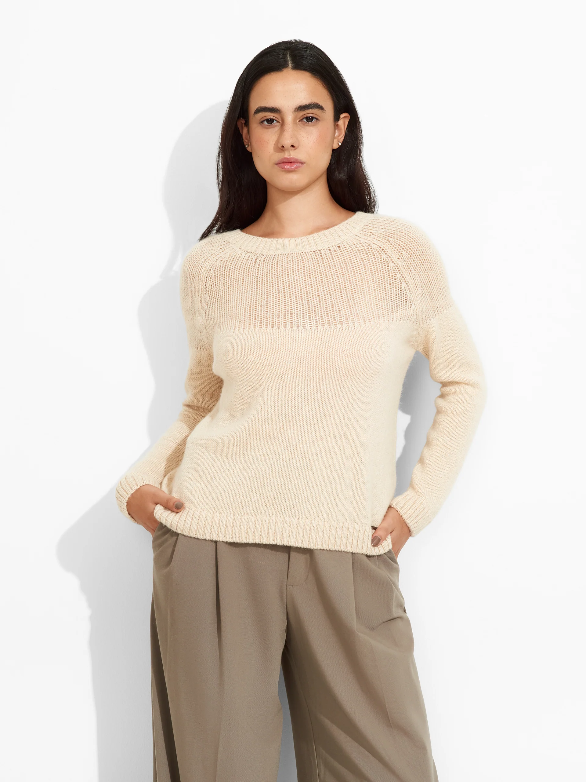 Zabine Cardigan Baby Alpaca Color Beige - Image 2