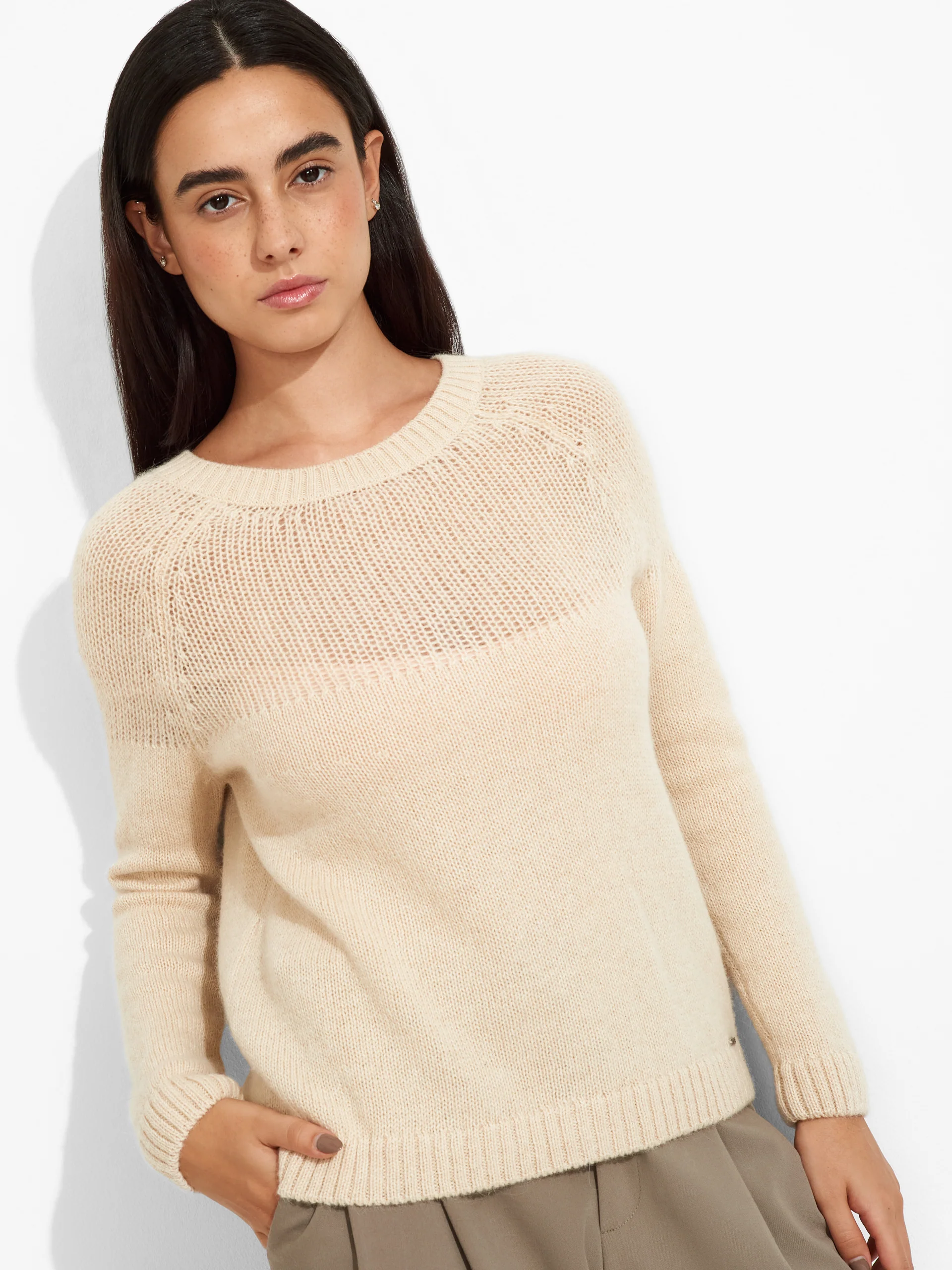 Zabine Cardigan Baby Alpaca Color Beige - Image 5
