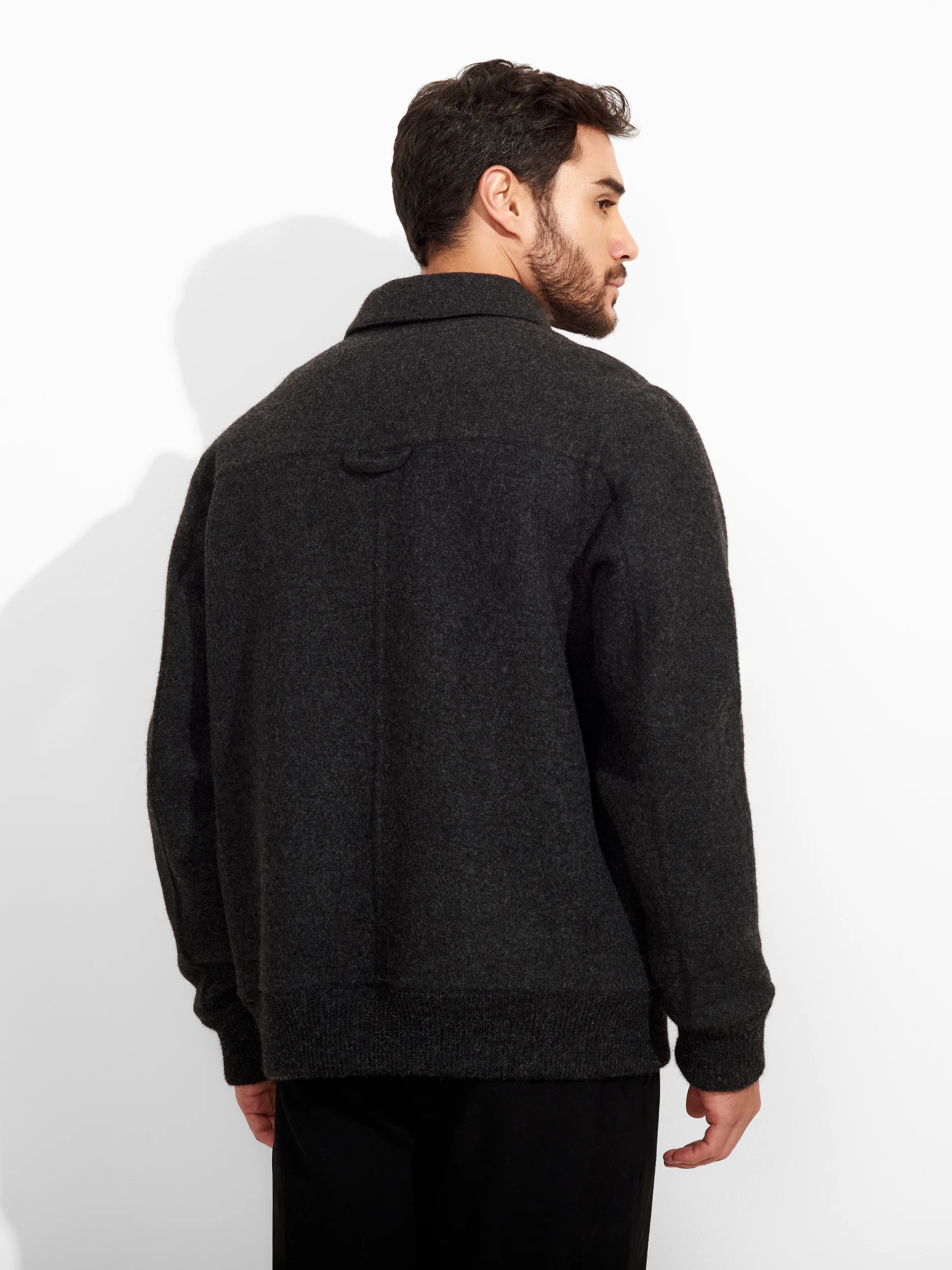 Zack Jacket Baby Alpaca Color Grey - Image 3