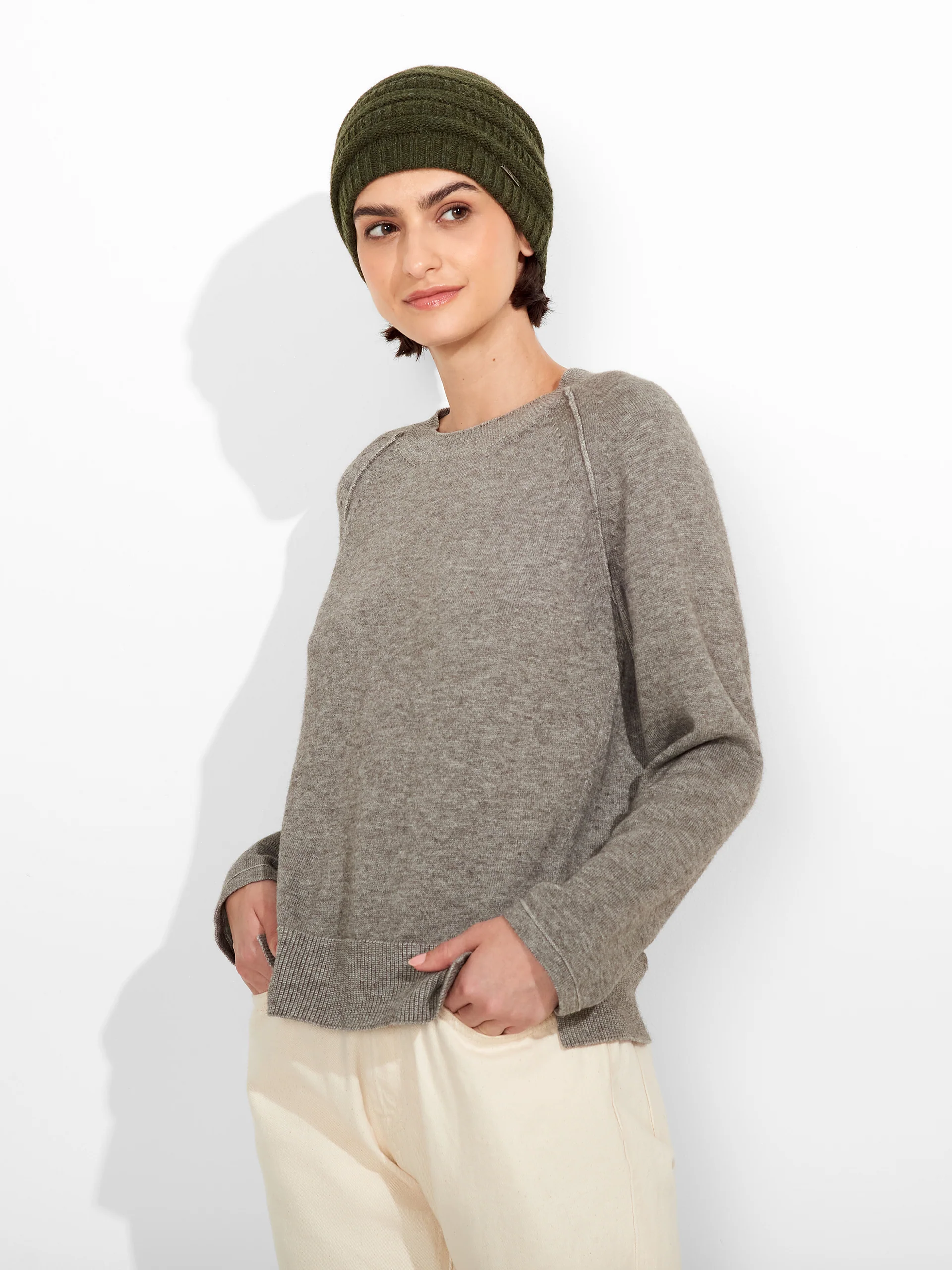 Zada Hat Baby Alpaca Color Grey