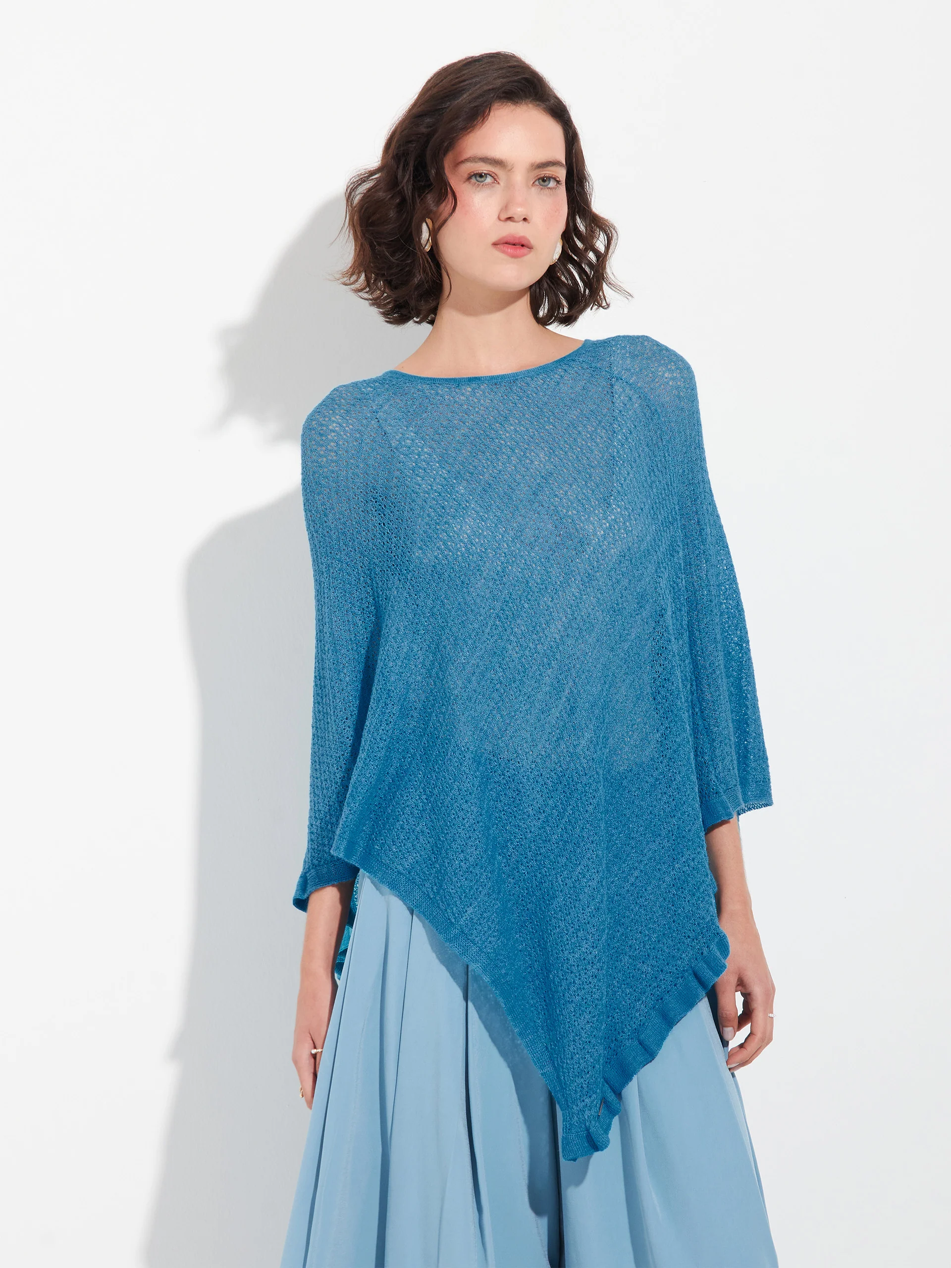Zaeta Cape Baby Alpaca Color Blue - Image 2