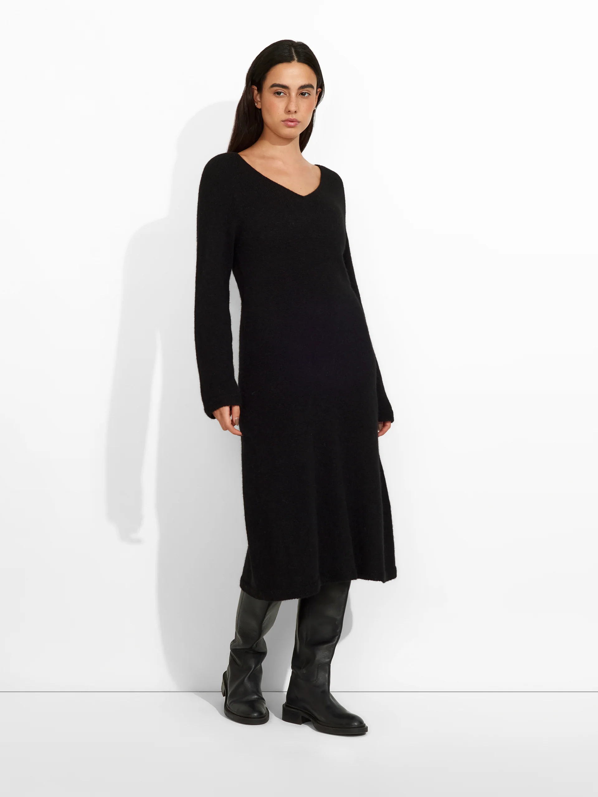 Zafina Dress Baby Alpaca Color Black - Image 2