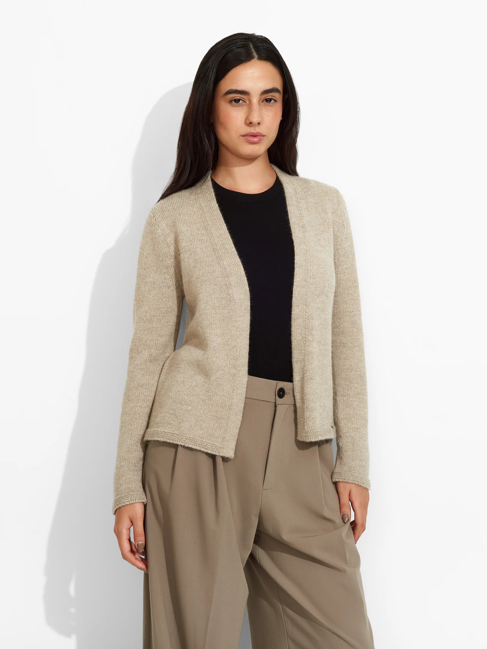 Zafiro Cardigan Baby Alpaca Color Beige - Image 2