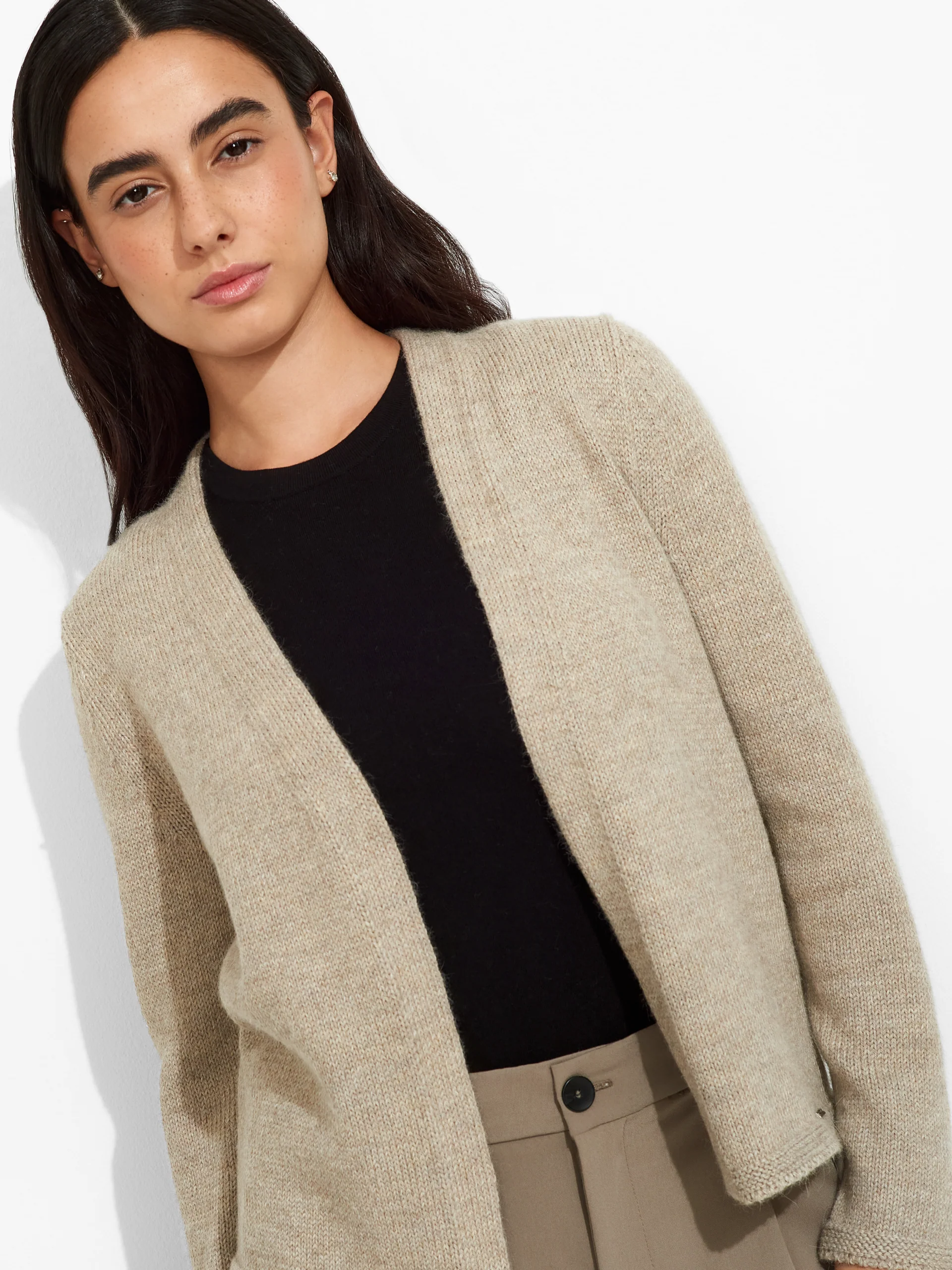 Zafiro Cardigan Baby Alpaca Color Beige - Image 5