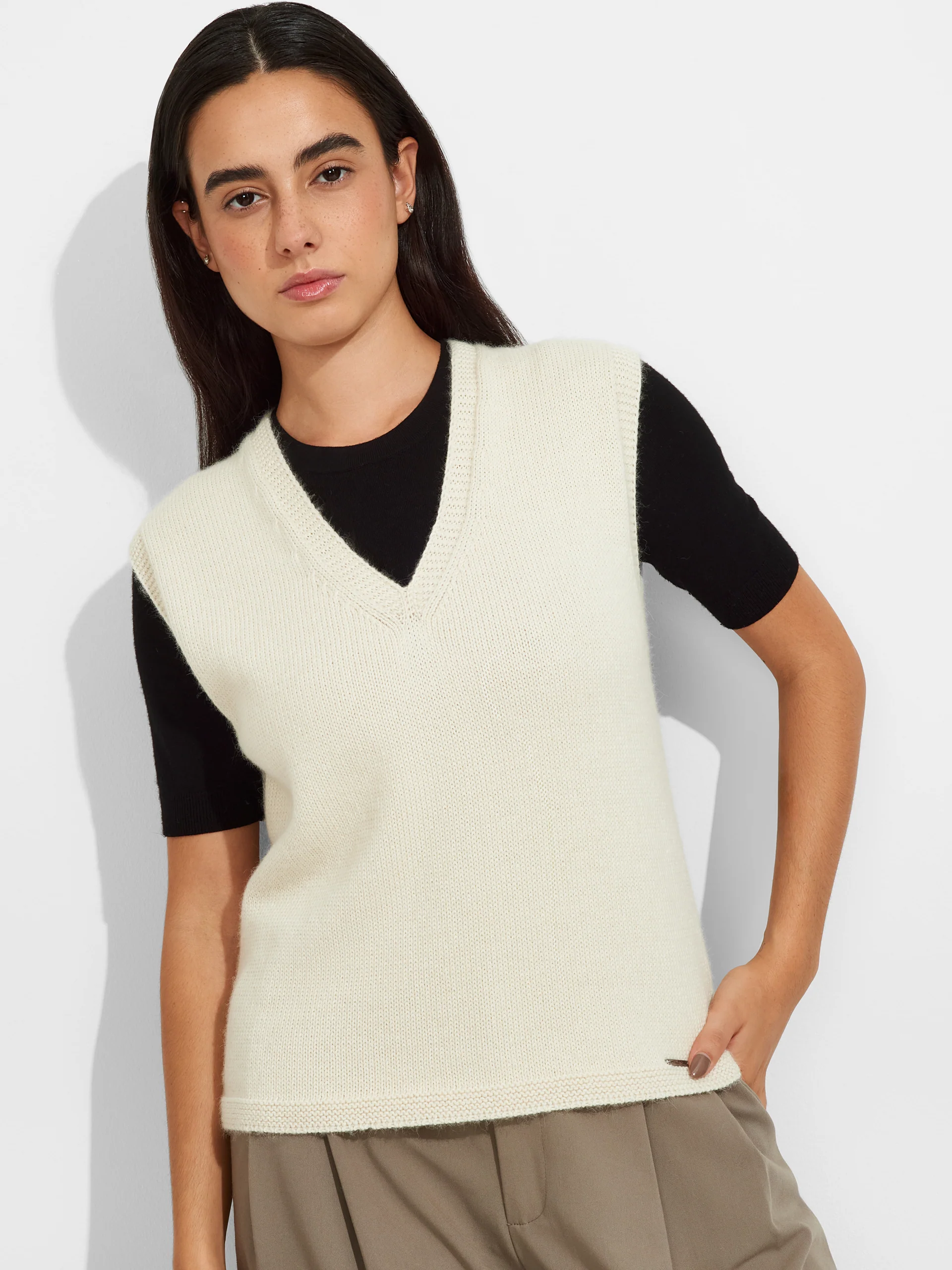Zafiro Vest Baby Alpaca Color White - Image 5